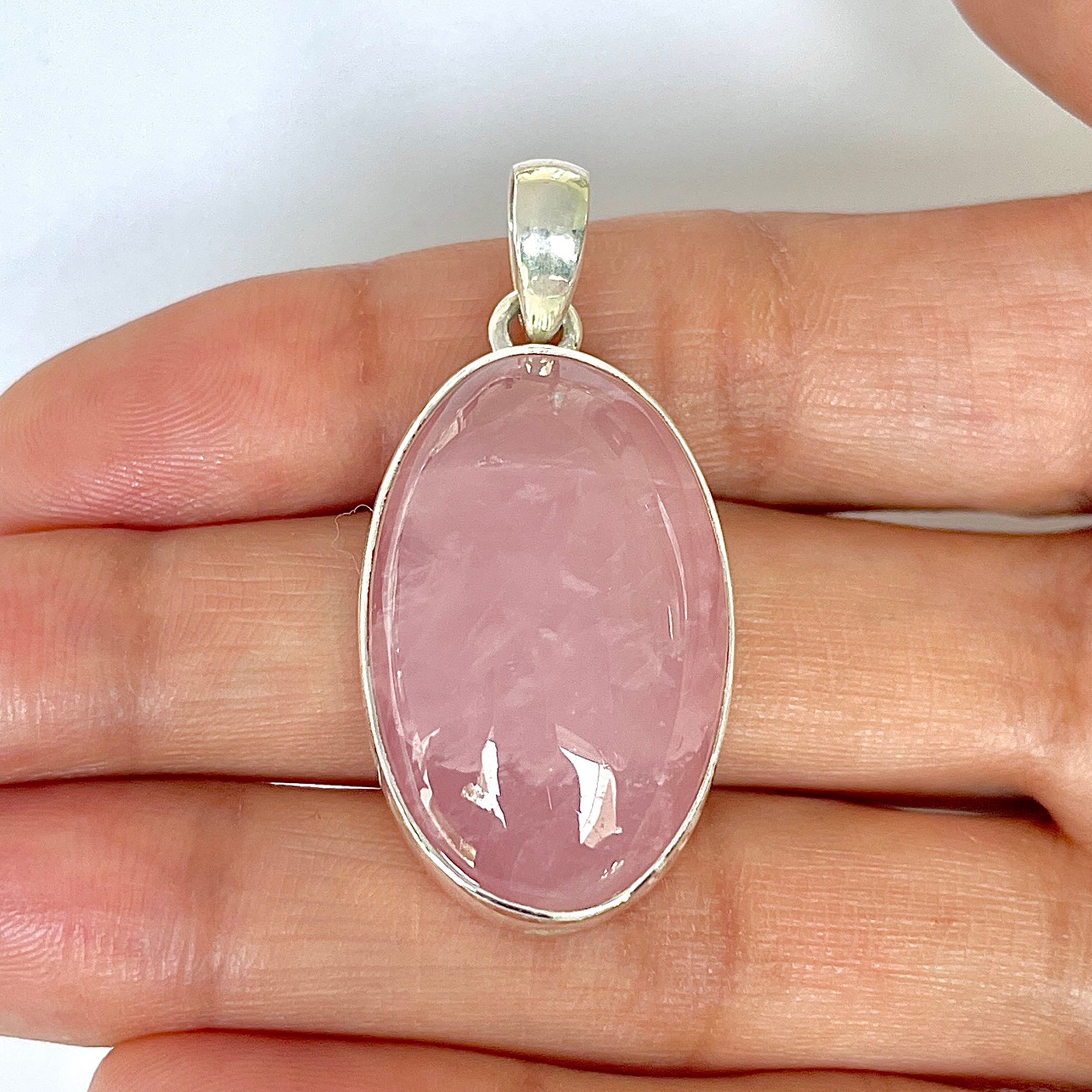 Rose Quartz Pendant-(RSQ-1-117)