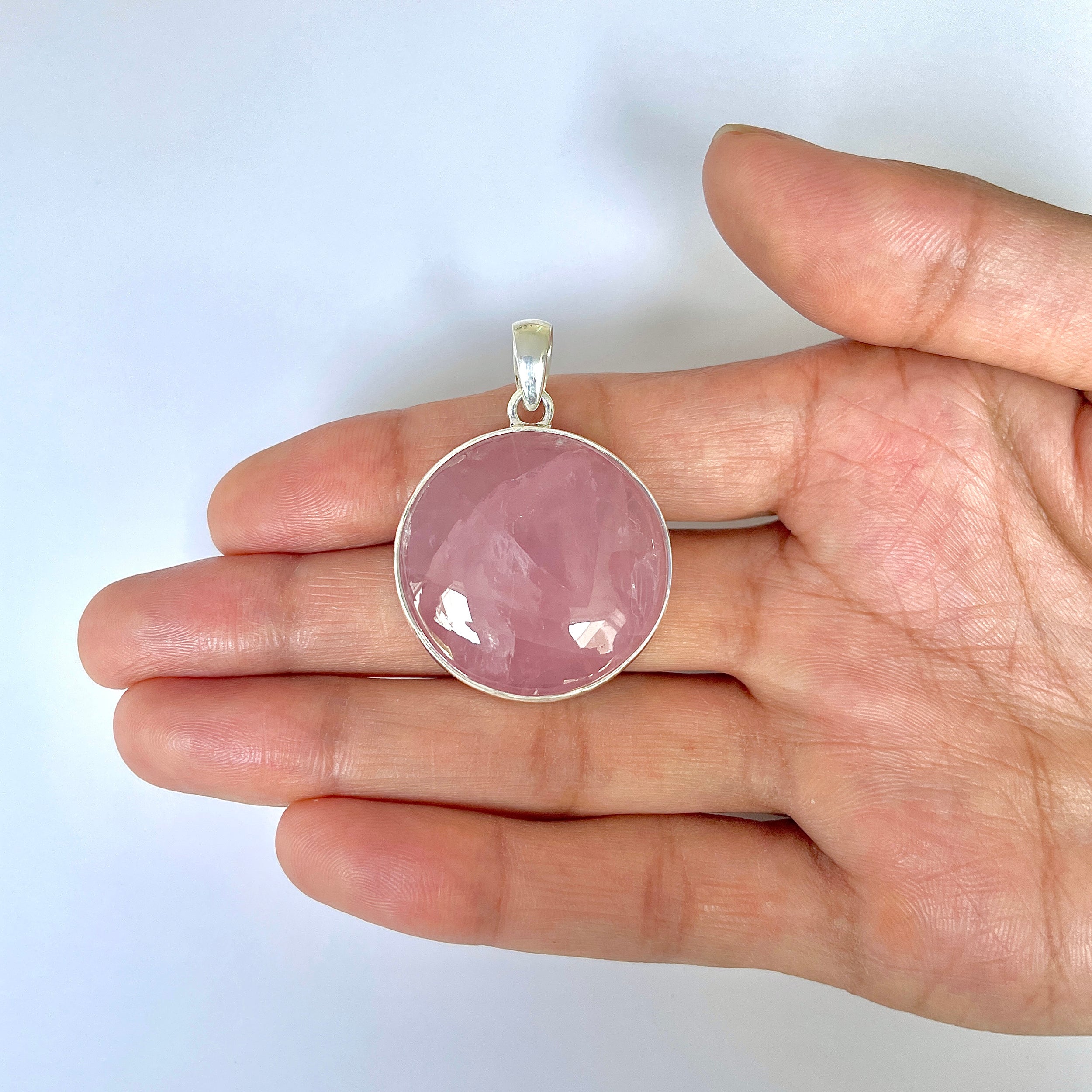 Rose Quartz Pendant-(RSQ-1-136)