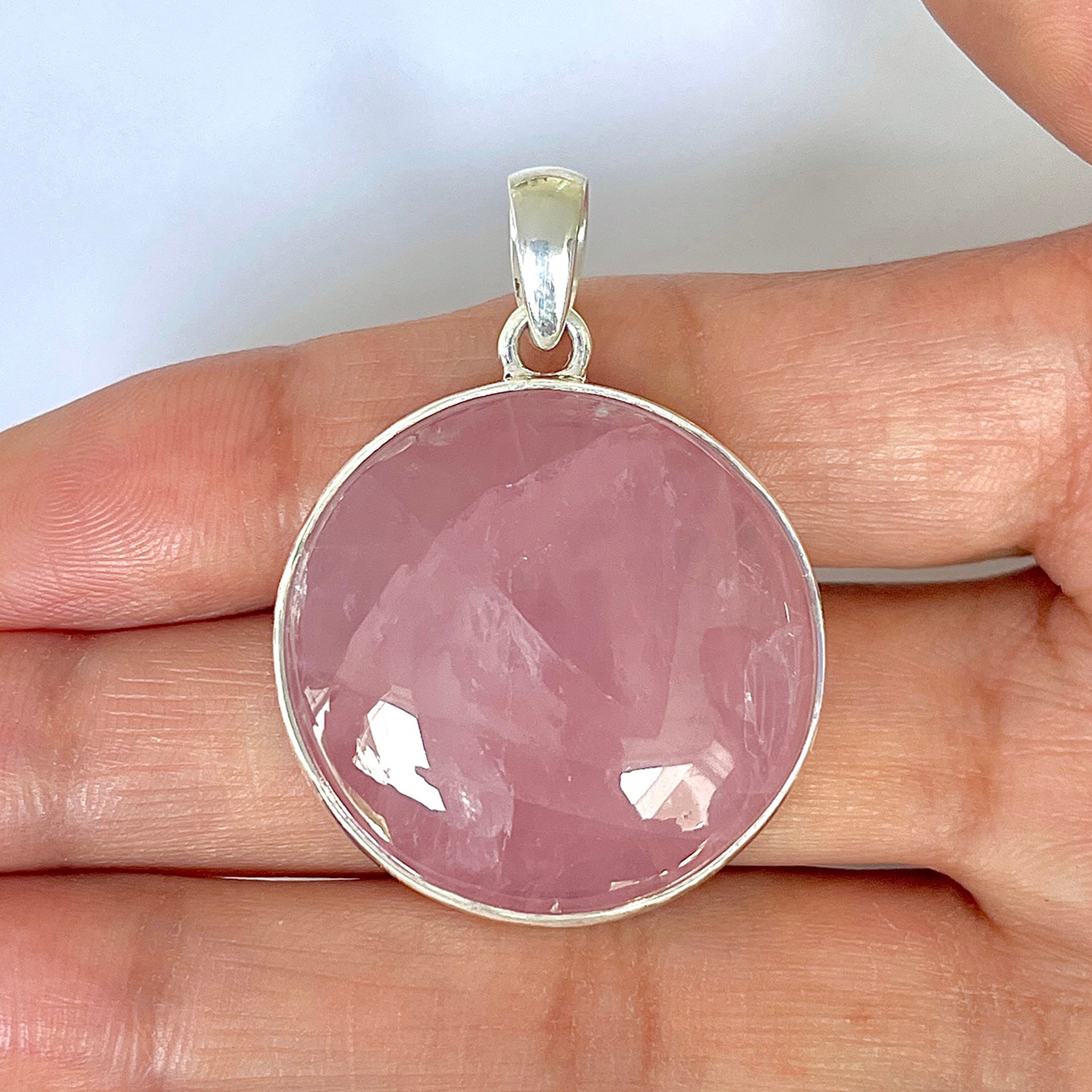 Rose Quartz Pendant-(RSQ-1-136)