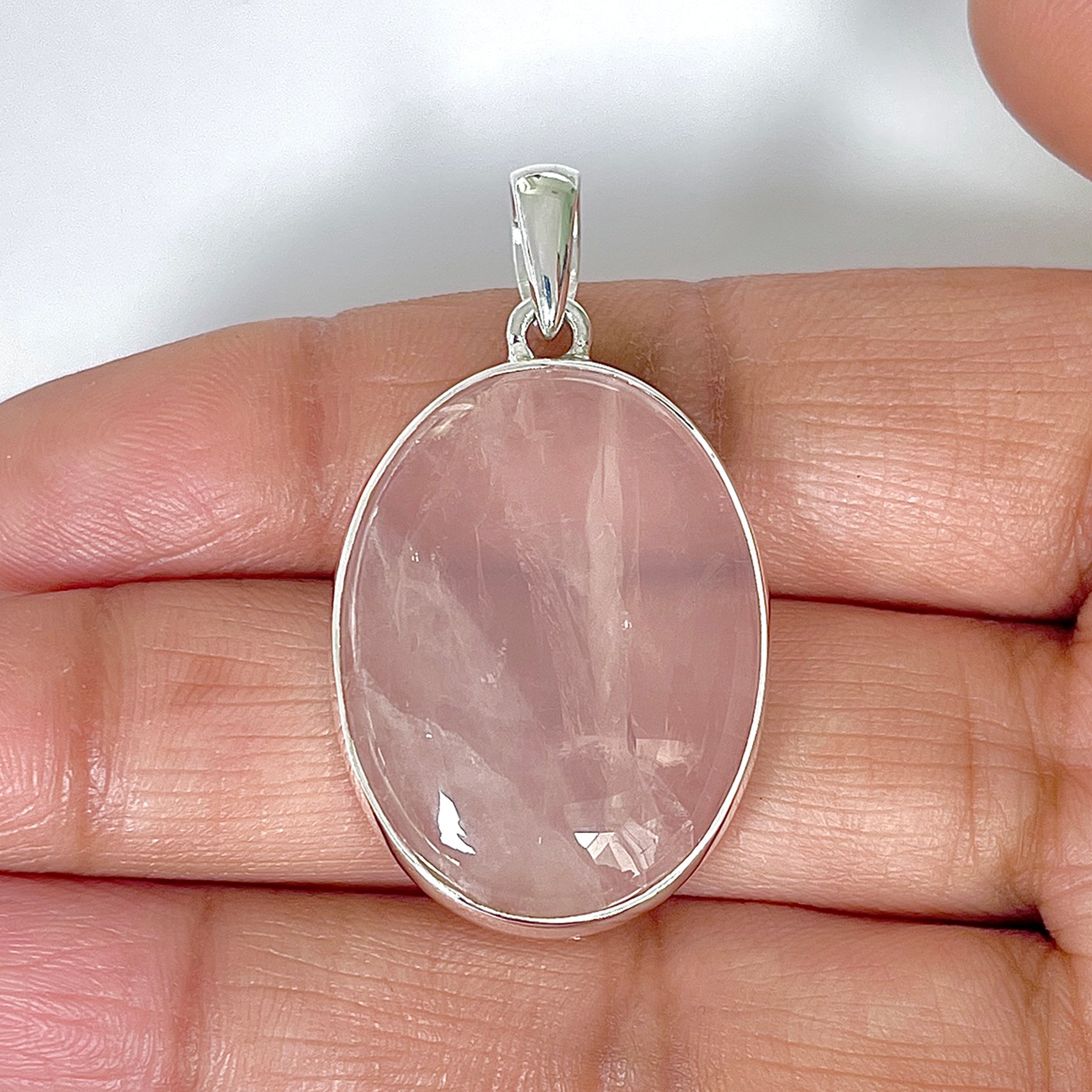 Rose Quartz Pendant-(RSQ-1-38)