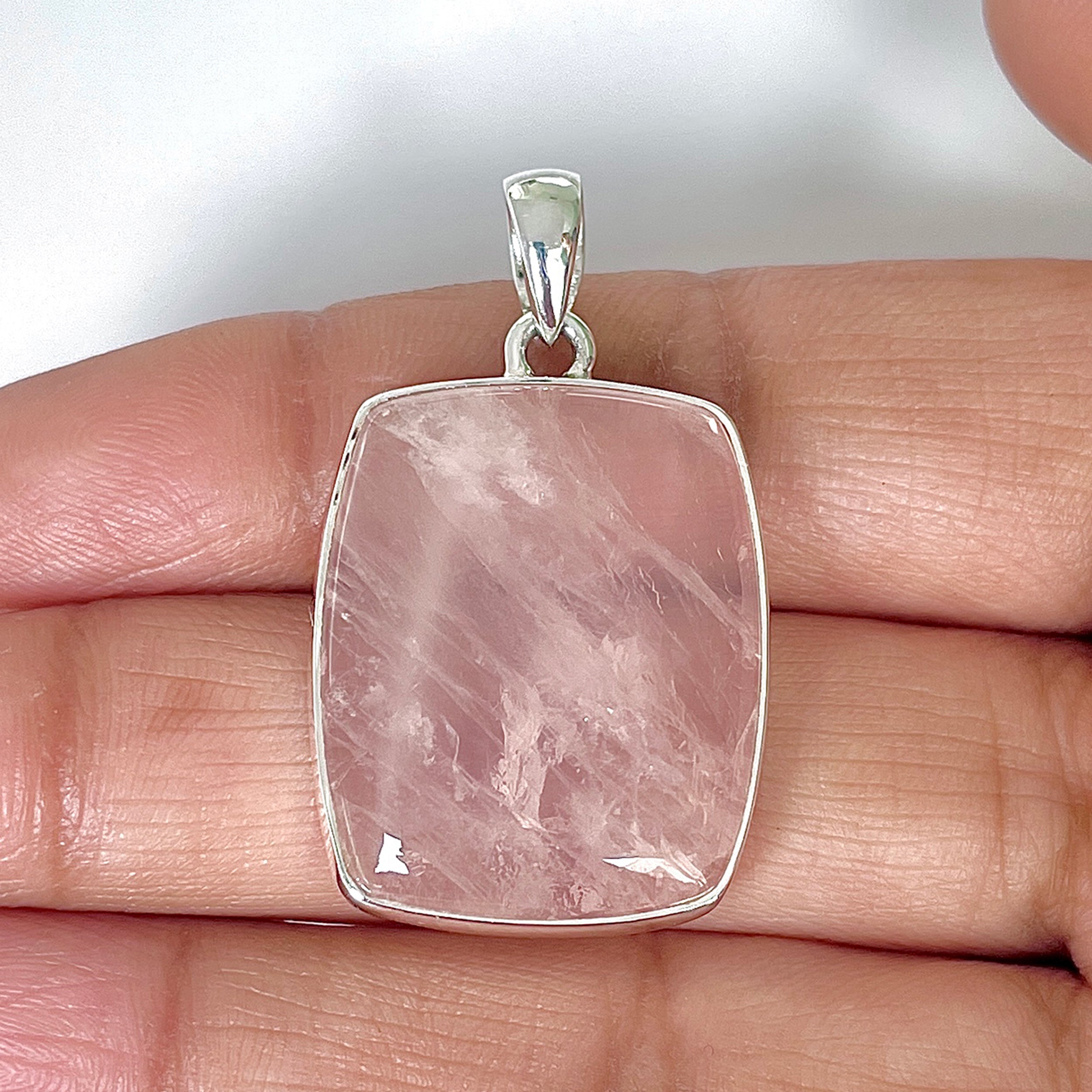 Rose Quartz Pendant-(RSQ-1-40)