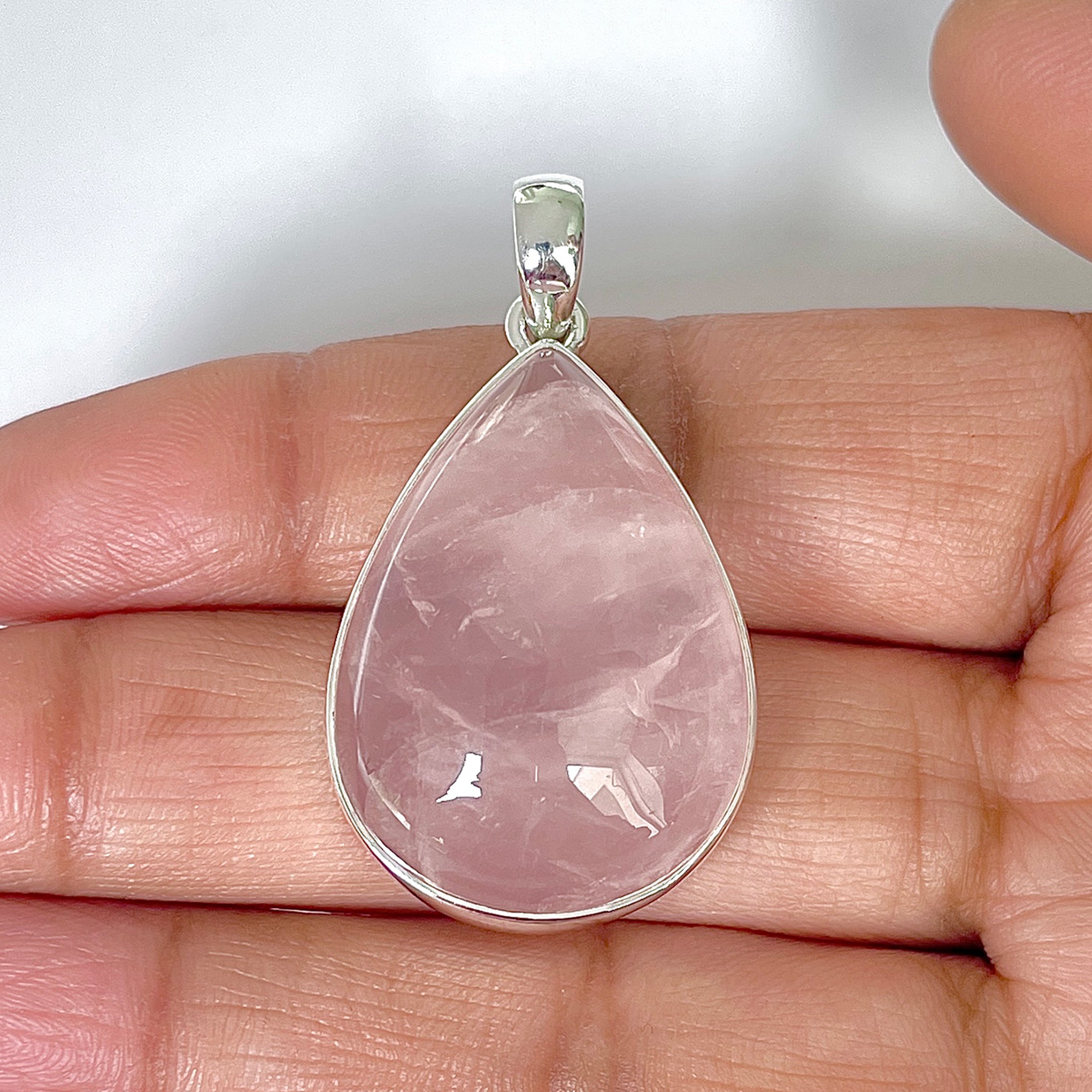 Rose Quartz Pendant-(RSQ-1-41)