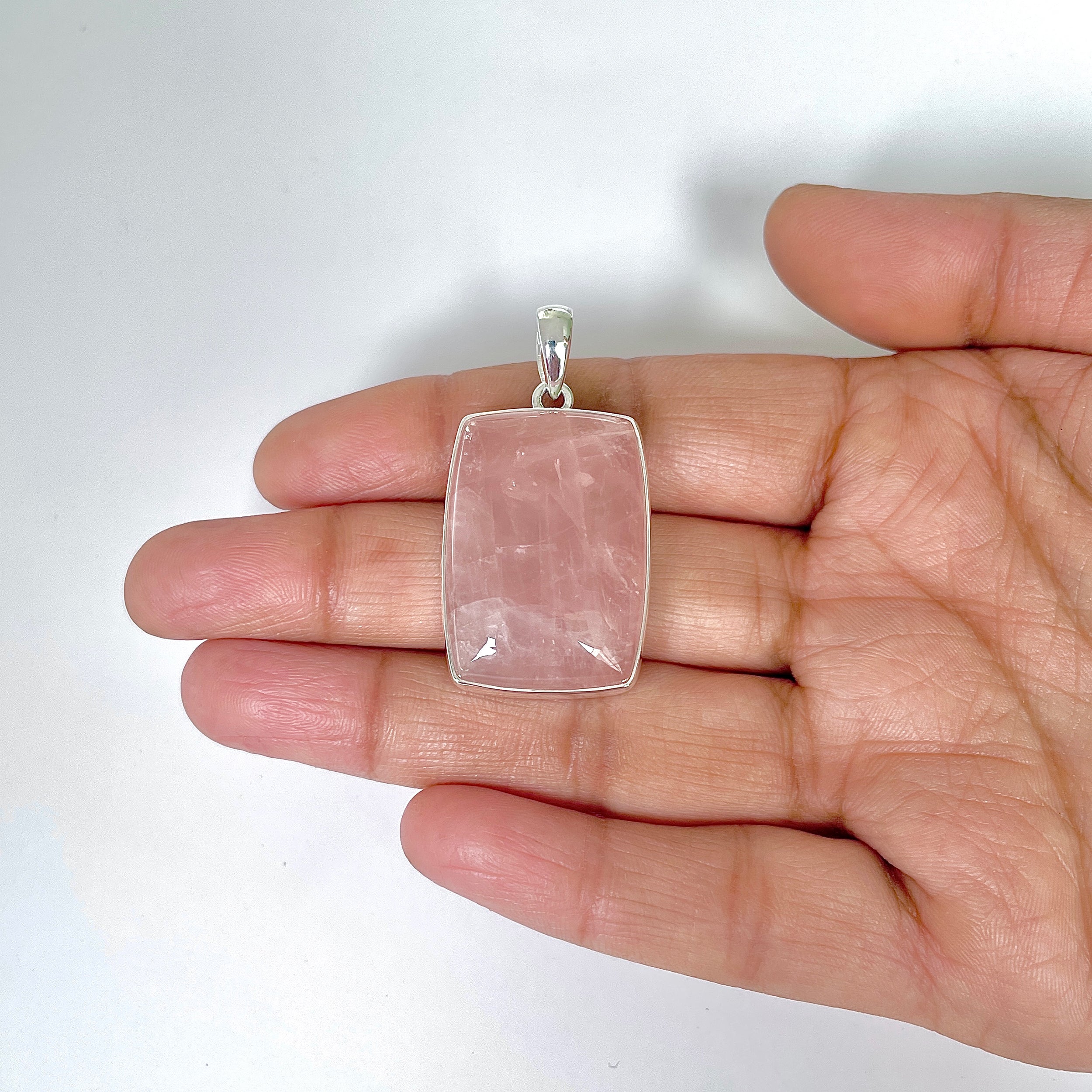 Rose Quartz Pendant-(RSQ-1-42)