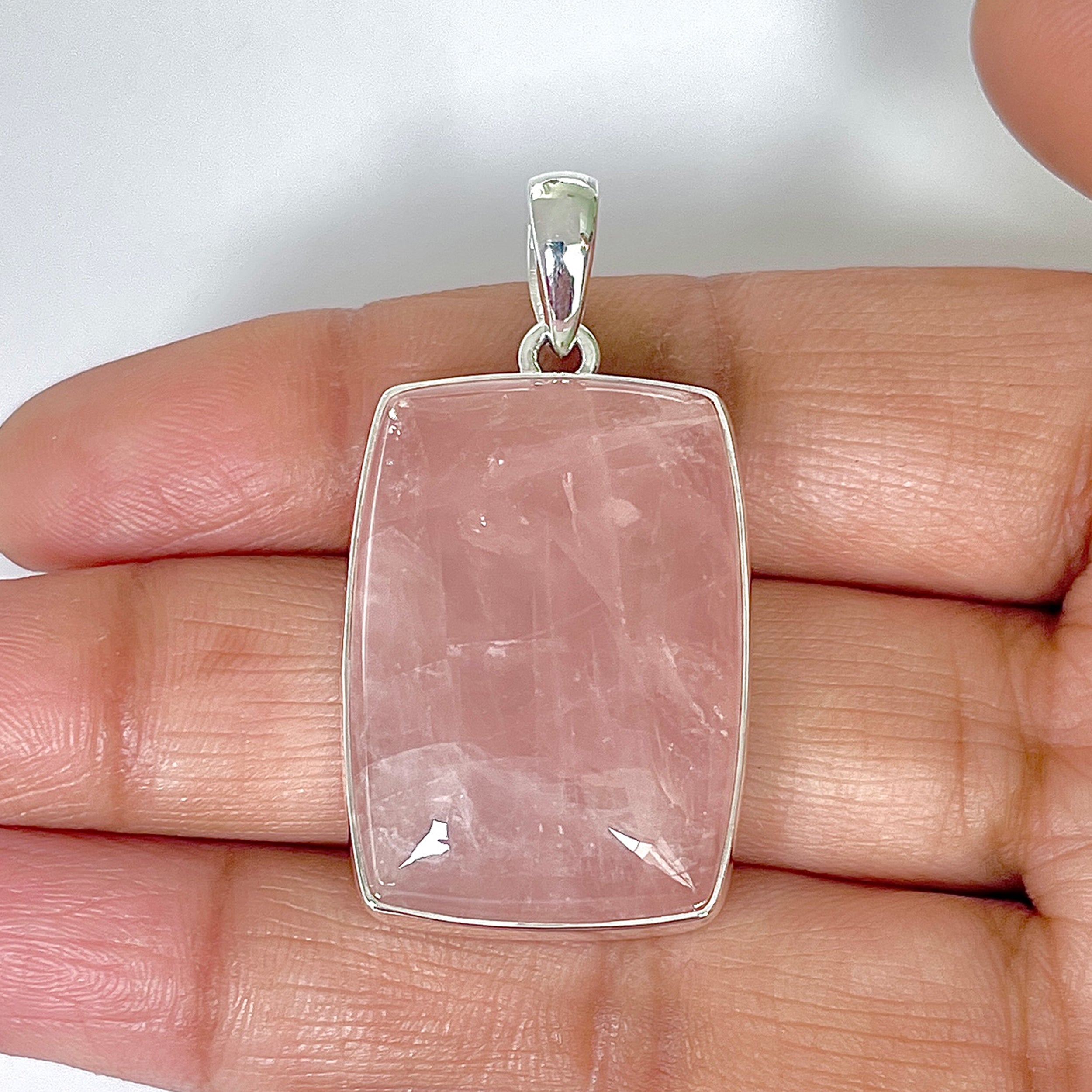 Rose Quartz Pendant-(RSQ-1-42)