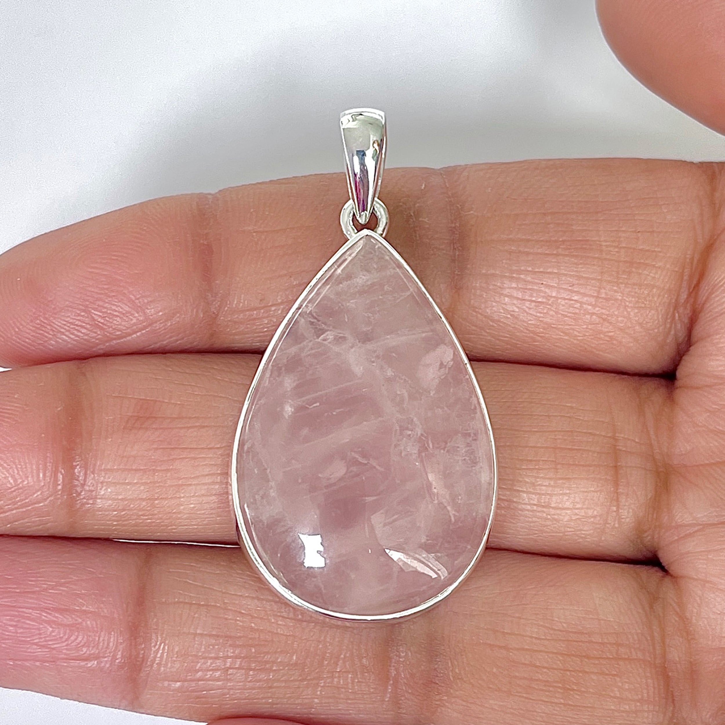 Rose Quartz Pendant-(RSQ-1-56)