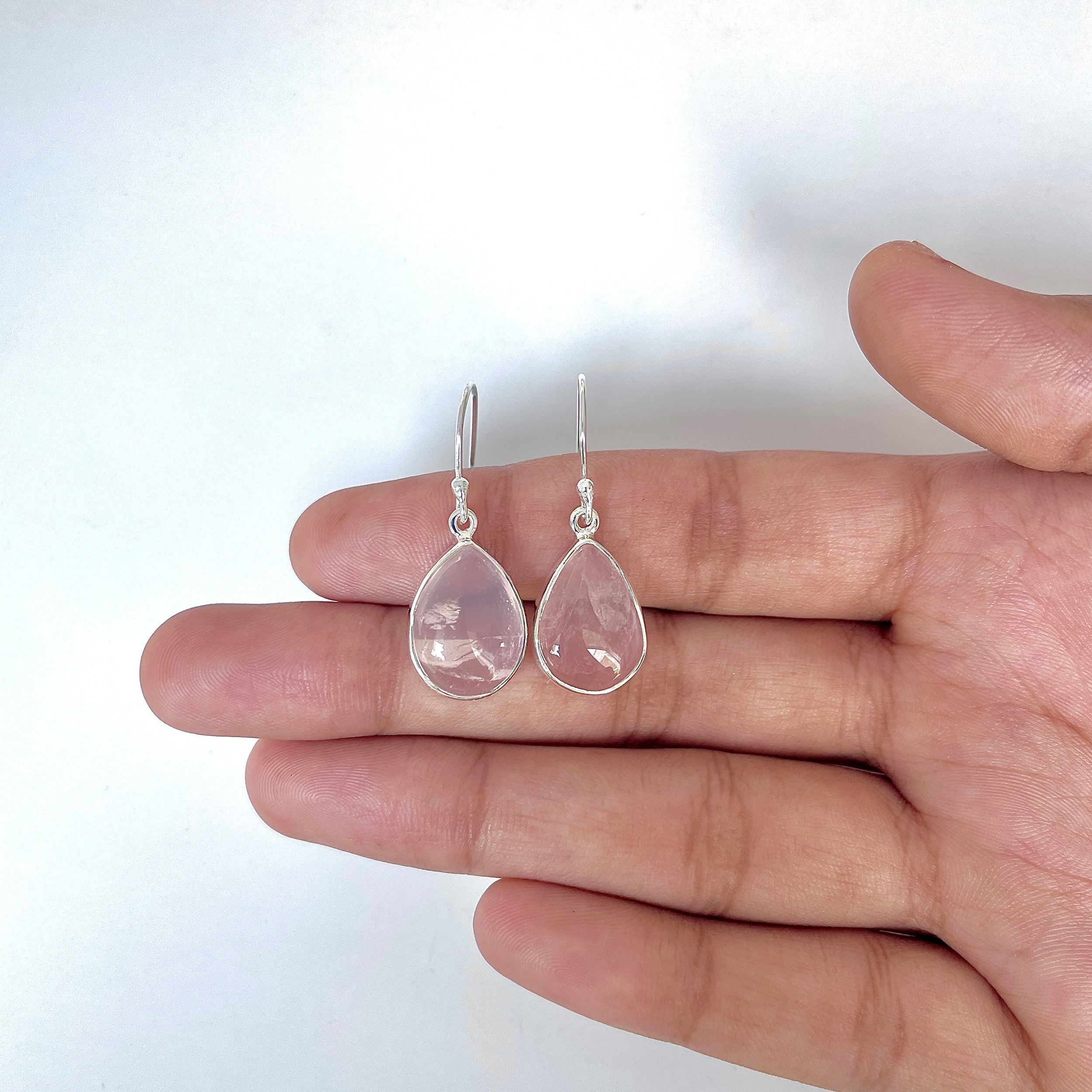 Rose Quartz Earring-(RSQ-3-11)
