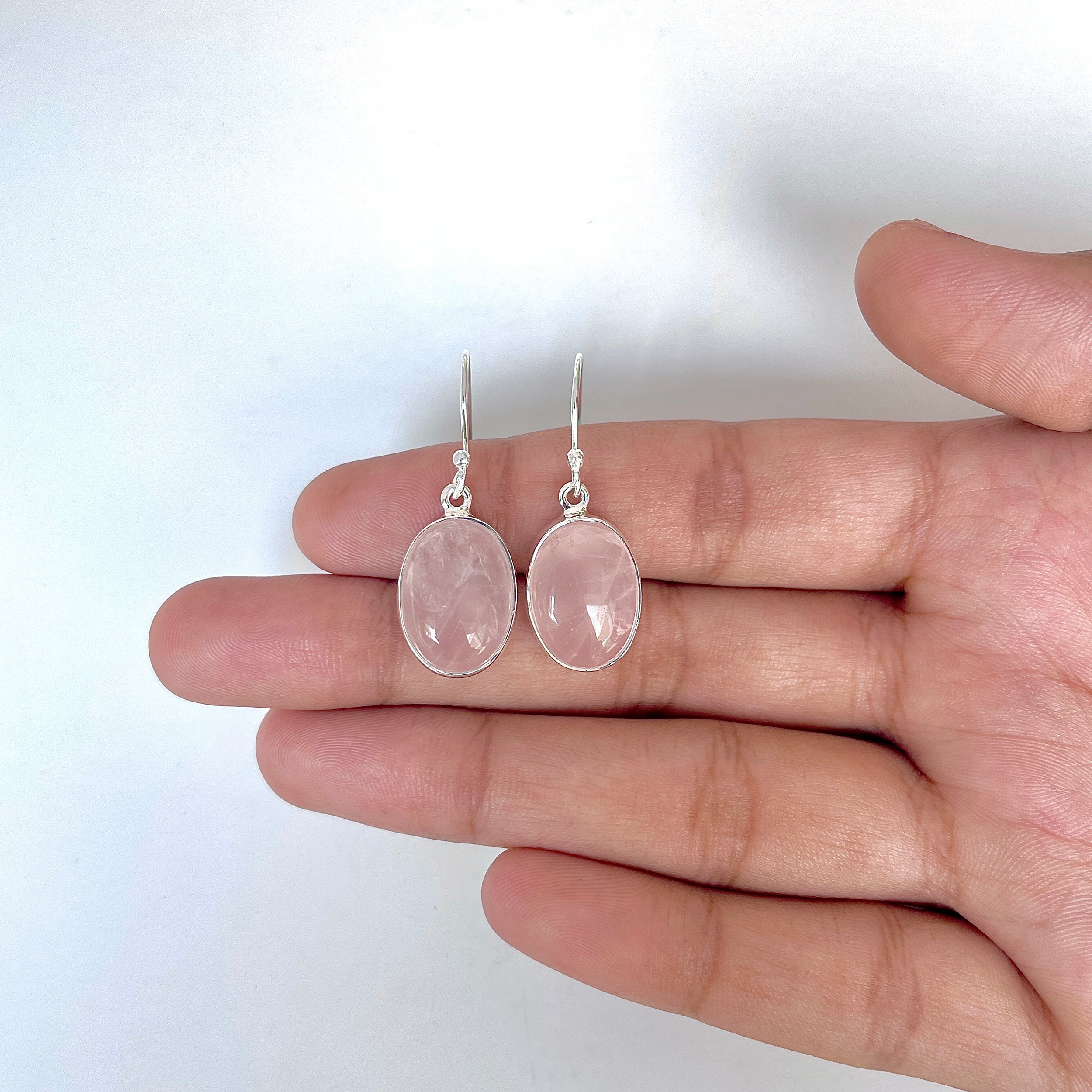 Rose Quartz Earring-(RSQ-3-13)