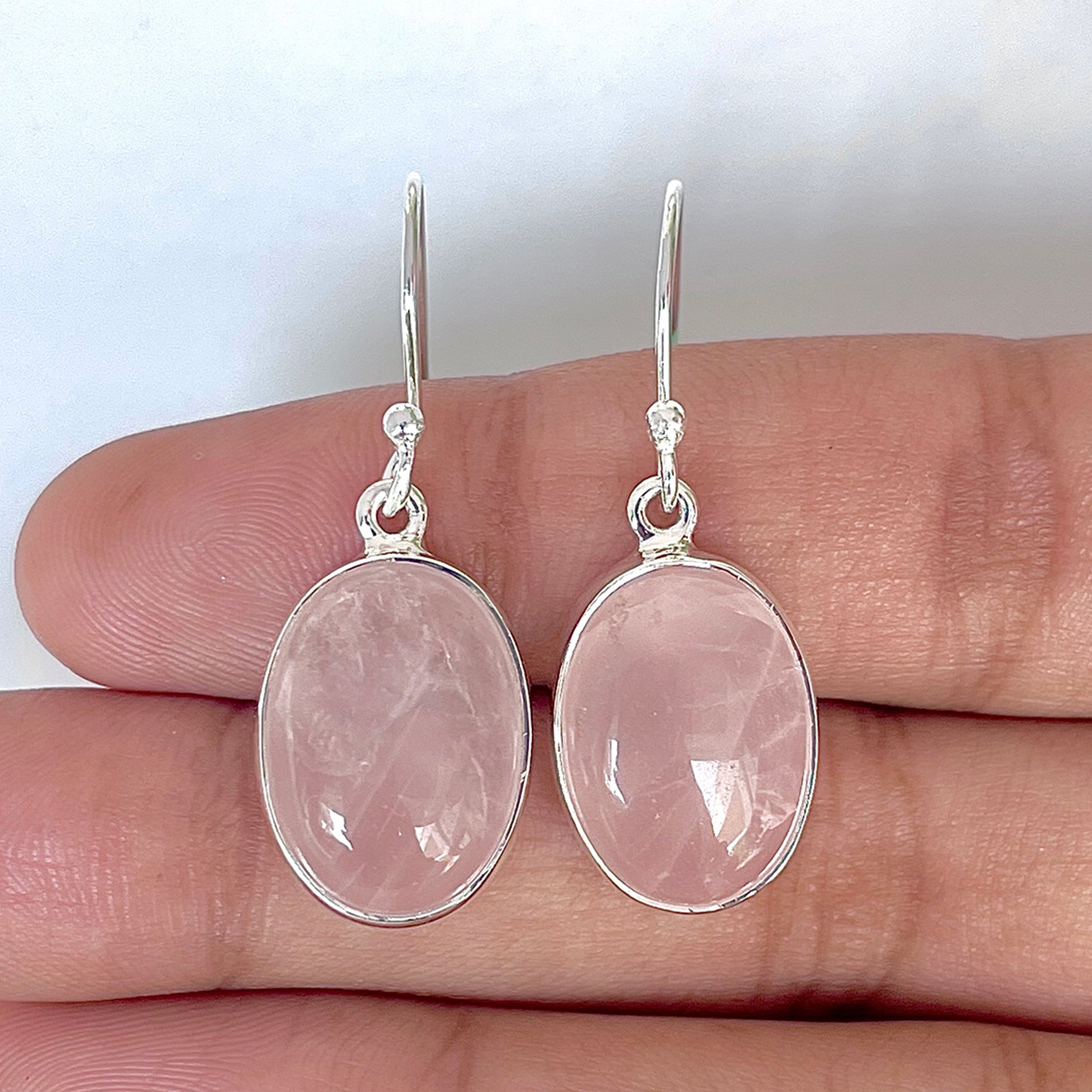 Rose Quartz Earring-(RSQ-3-13)