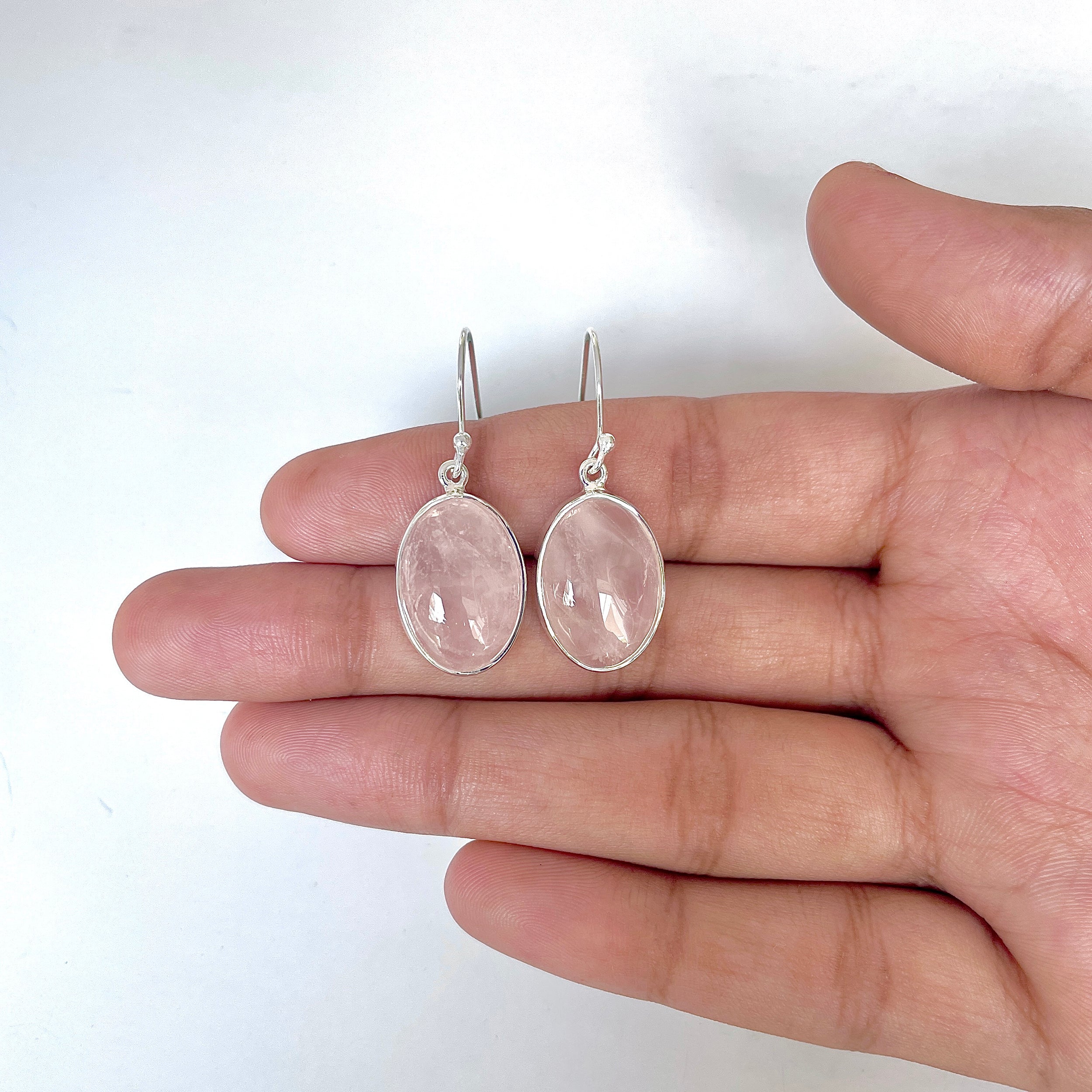 Rose Quartz Earring-(RSQ-3-26)
