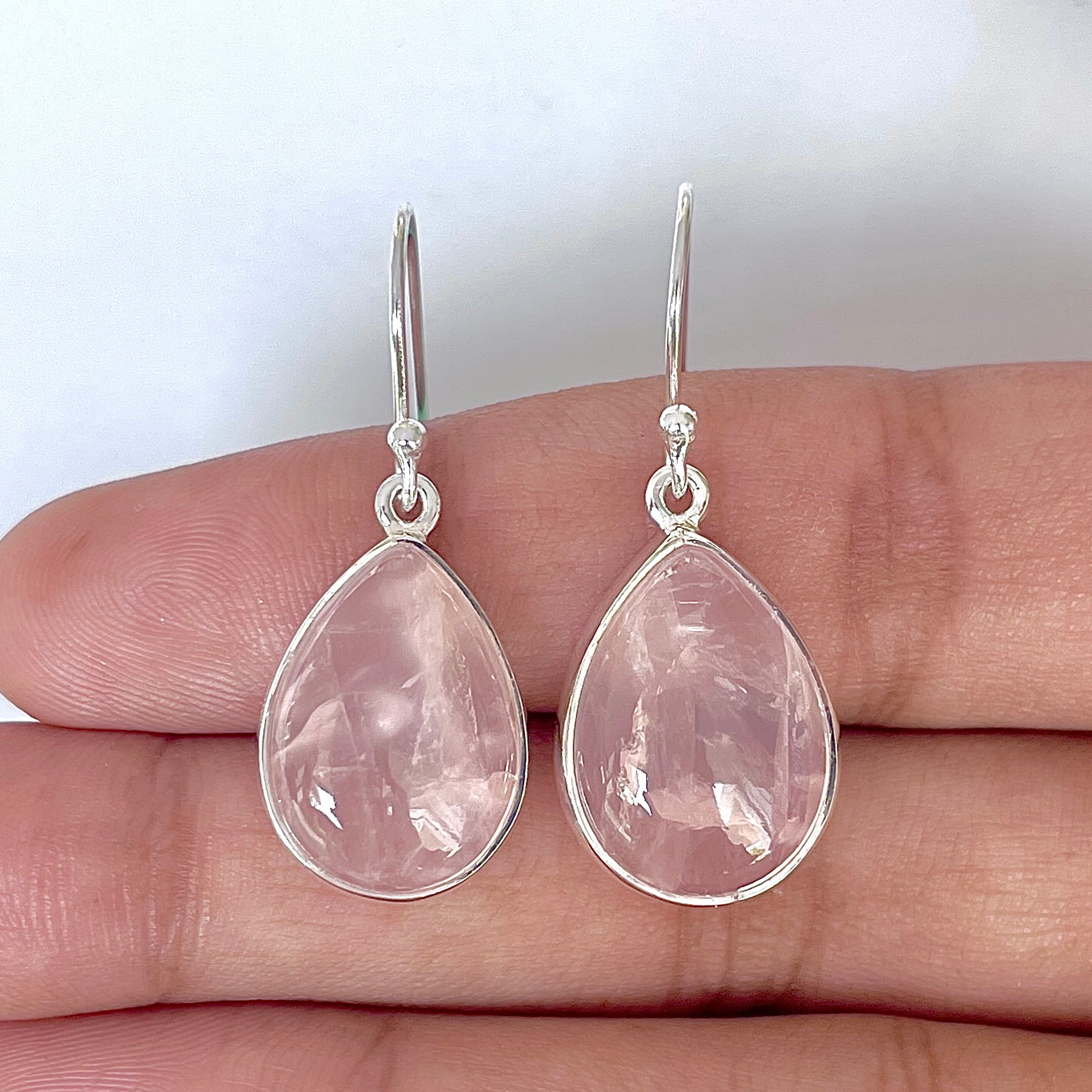 Rose Quartz Earring-(RSQ-3-41)