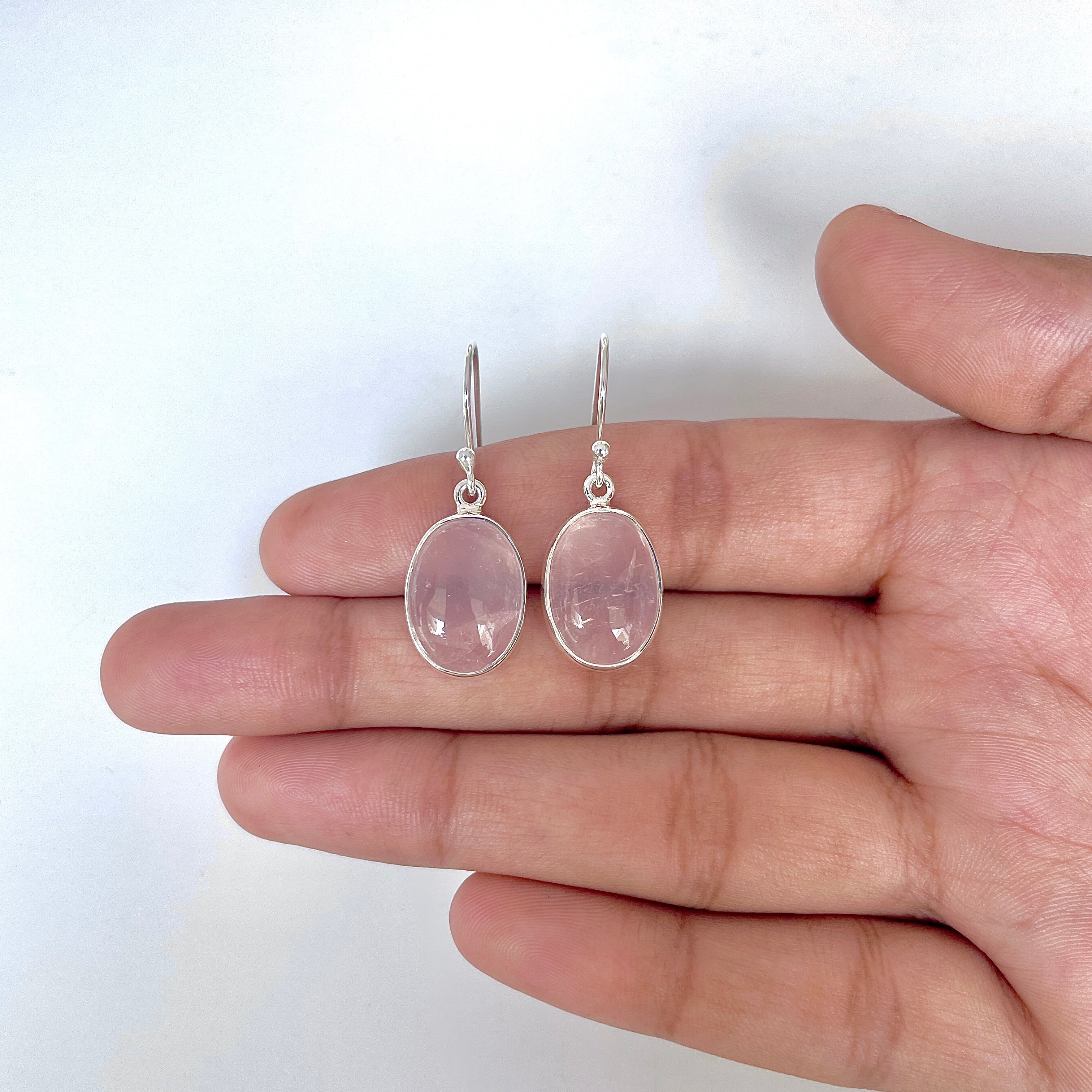 Rose Quartz Earring-(RSQ-3-42)