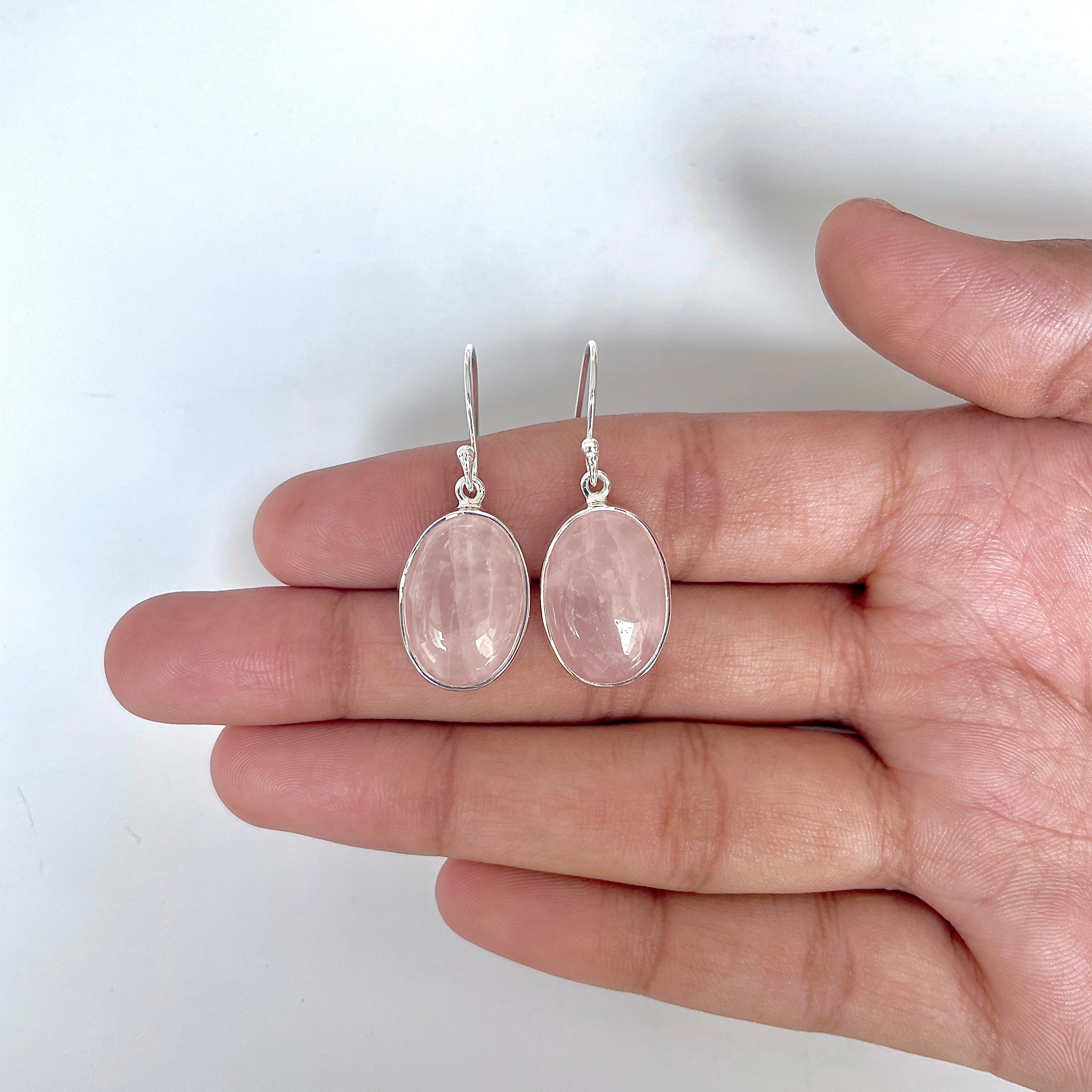 Rose Quartz Earring-(RSQ-3-47)