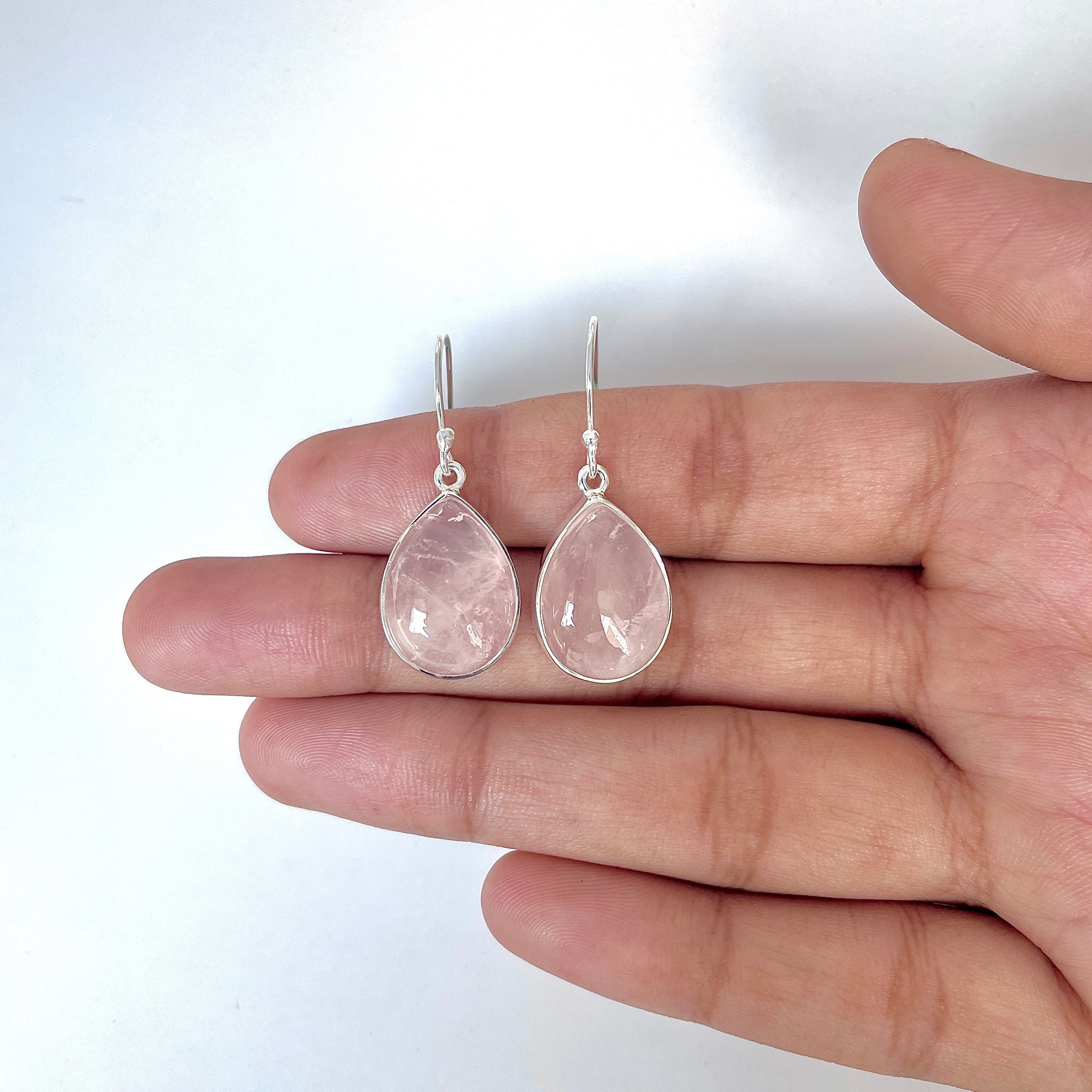 Rose Quartz Earring-(RSQ-3-5)