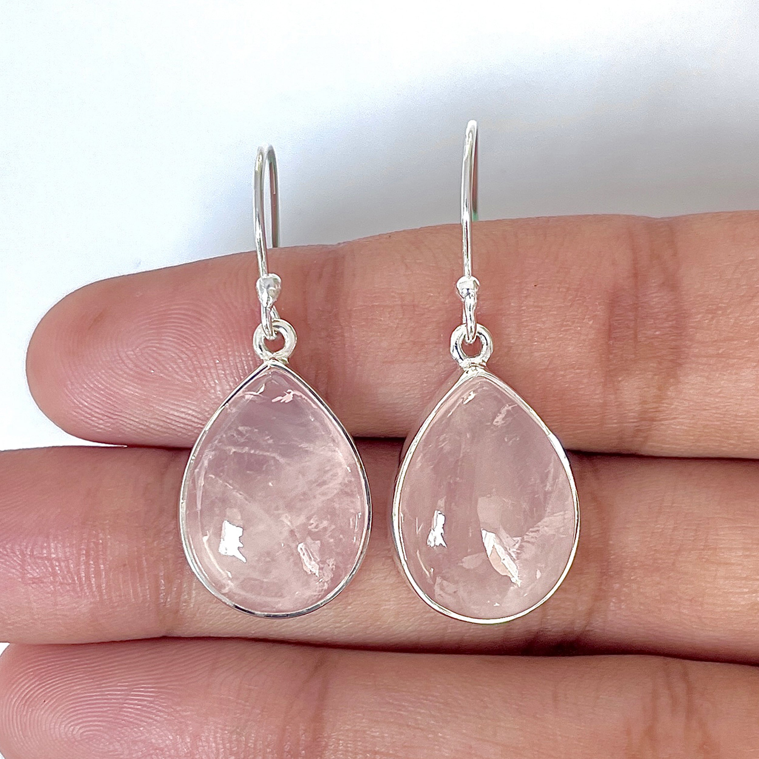 Rose Quartz Earring-(RSQ-3-5)