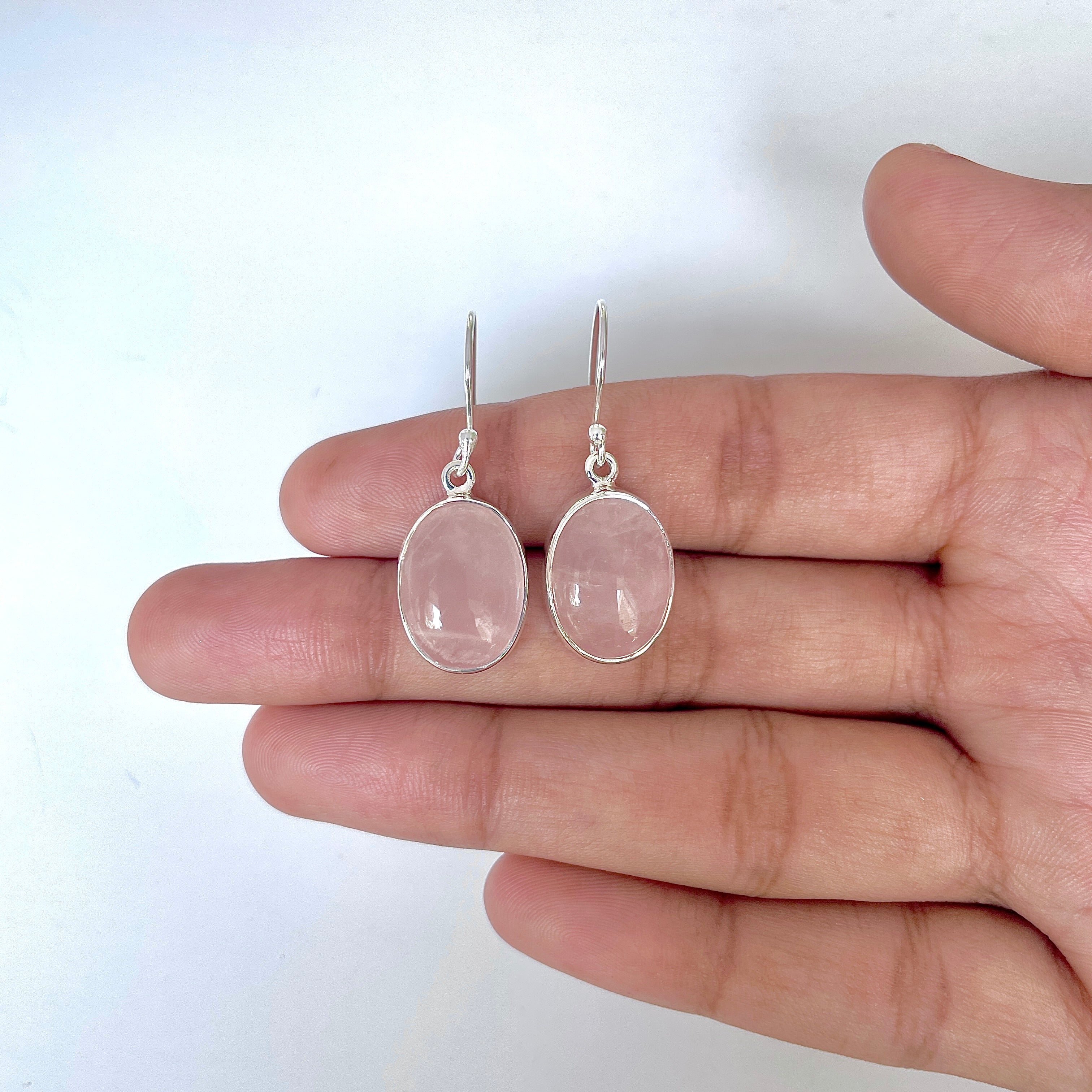Rose Quartz Earring-(RSQ-3-53)