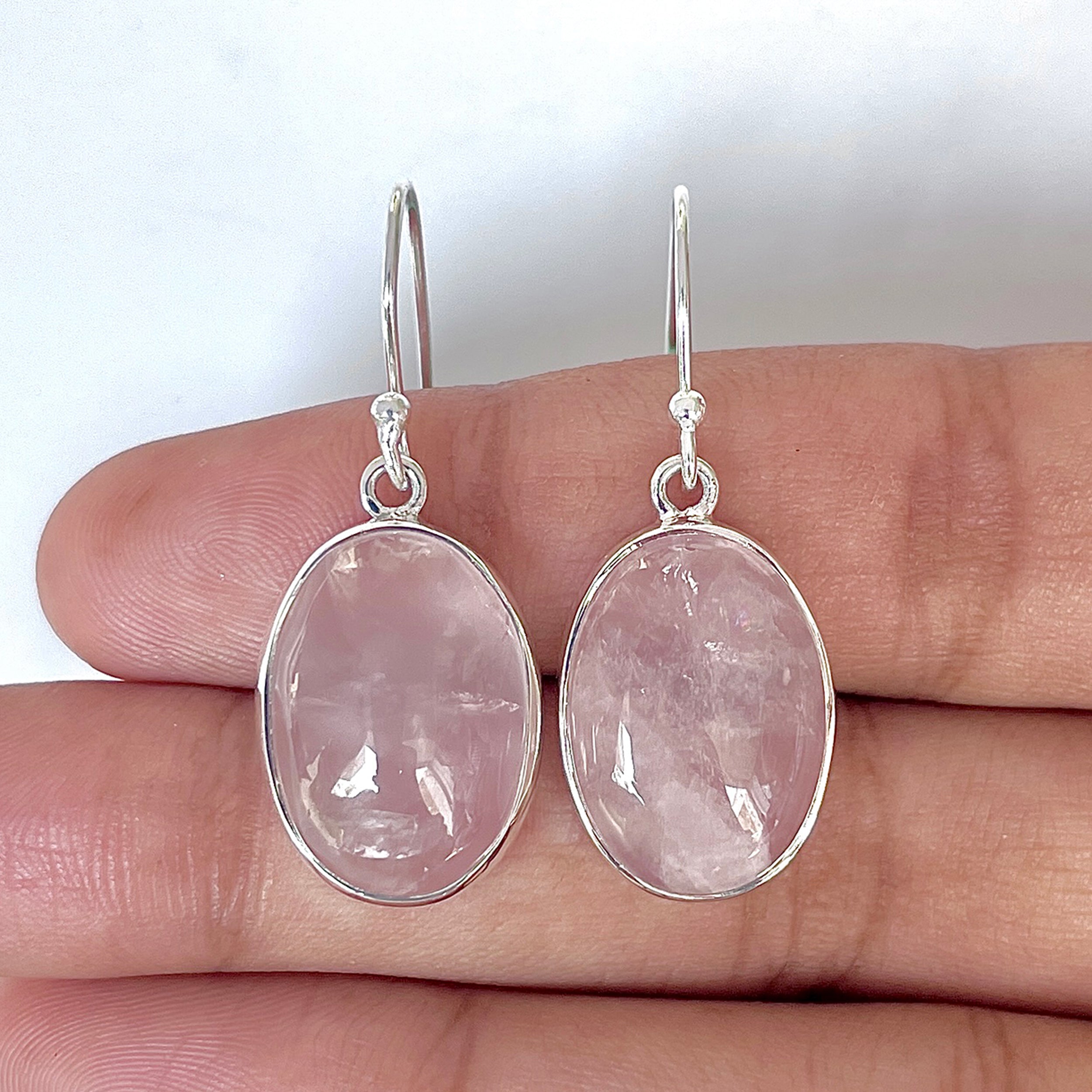 Rose Quartz Earring-(RSQ-3-8)