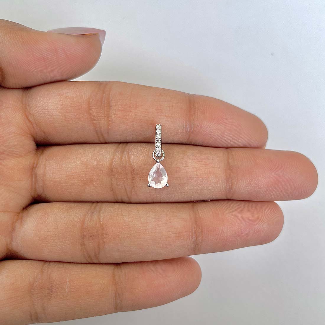 Rose Quartz Pendant-(RSQ-RDP-1165)