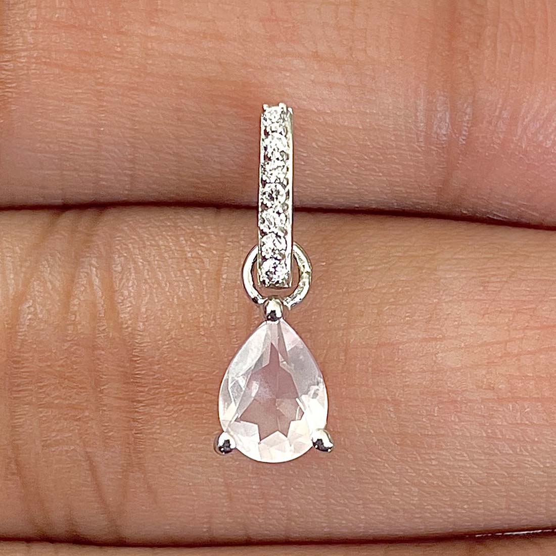 Rose Quartz Pendant-(RSQ-RDP-1165)