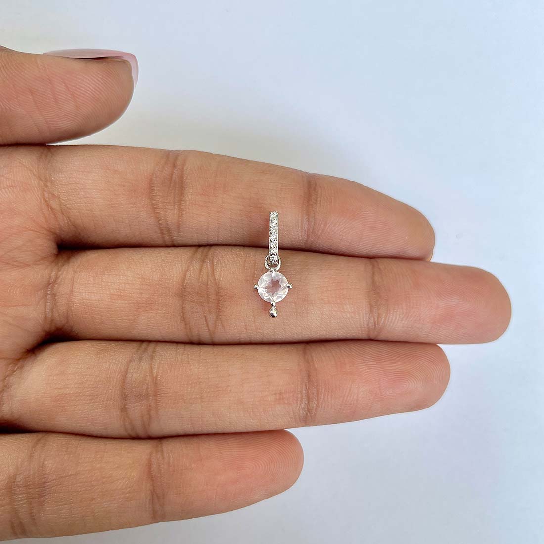 Rose Quartz Pendant-(RSQ-RDP-399)