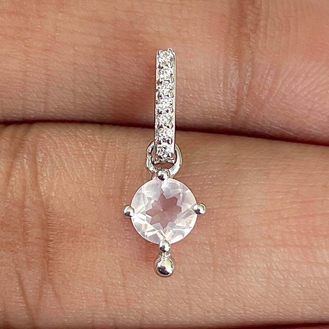 Rose Quartz Pendant-(RSQ-RDP-399)