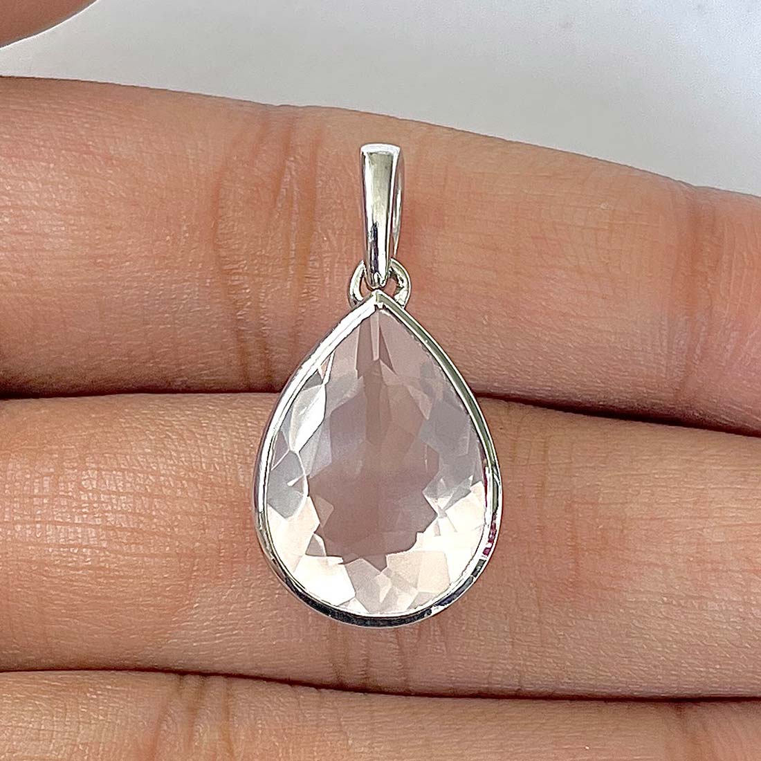 Rose Quartz Pendant-(RSQ-RDP-454)