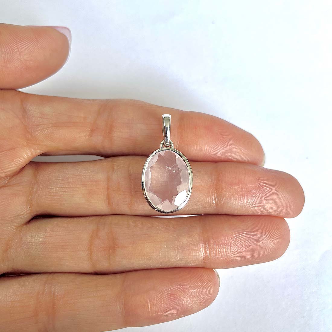 Rose Quartz Pendant-(RSQ-RDP-458)