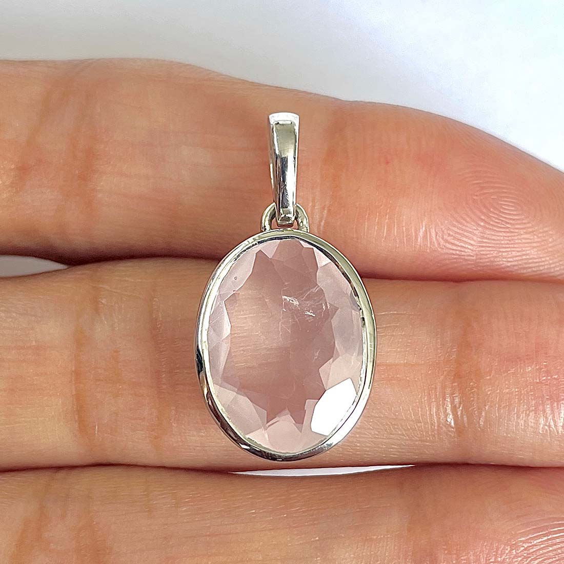 Rose Quartz Pendant-(RSQ-RDP-458)