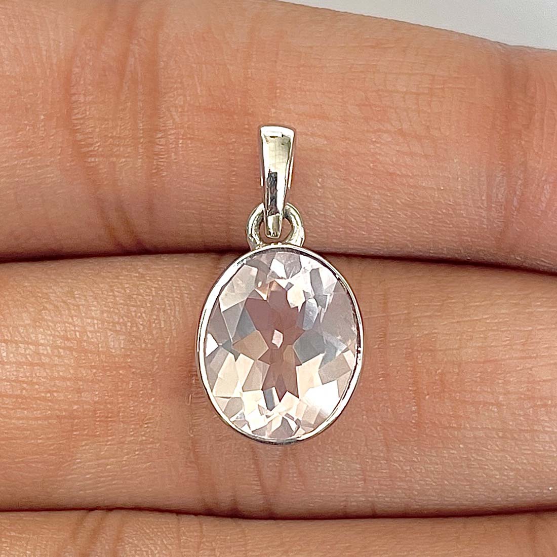 Rose Quartz Pendant-(RSQ-RDP-466)