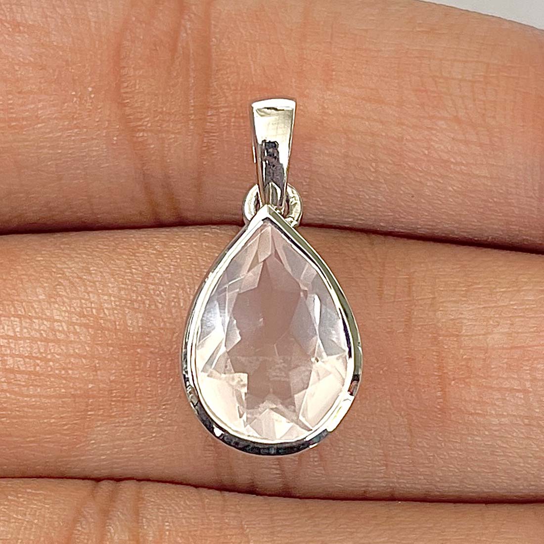 Rose Quartz Pendant-(RSQ-RDP-470)