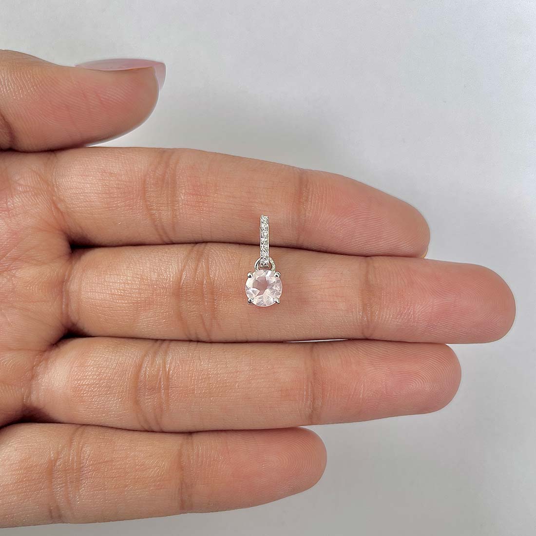 Rose Quartz Pendant-(RSQ-RDP-549)