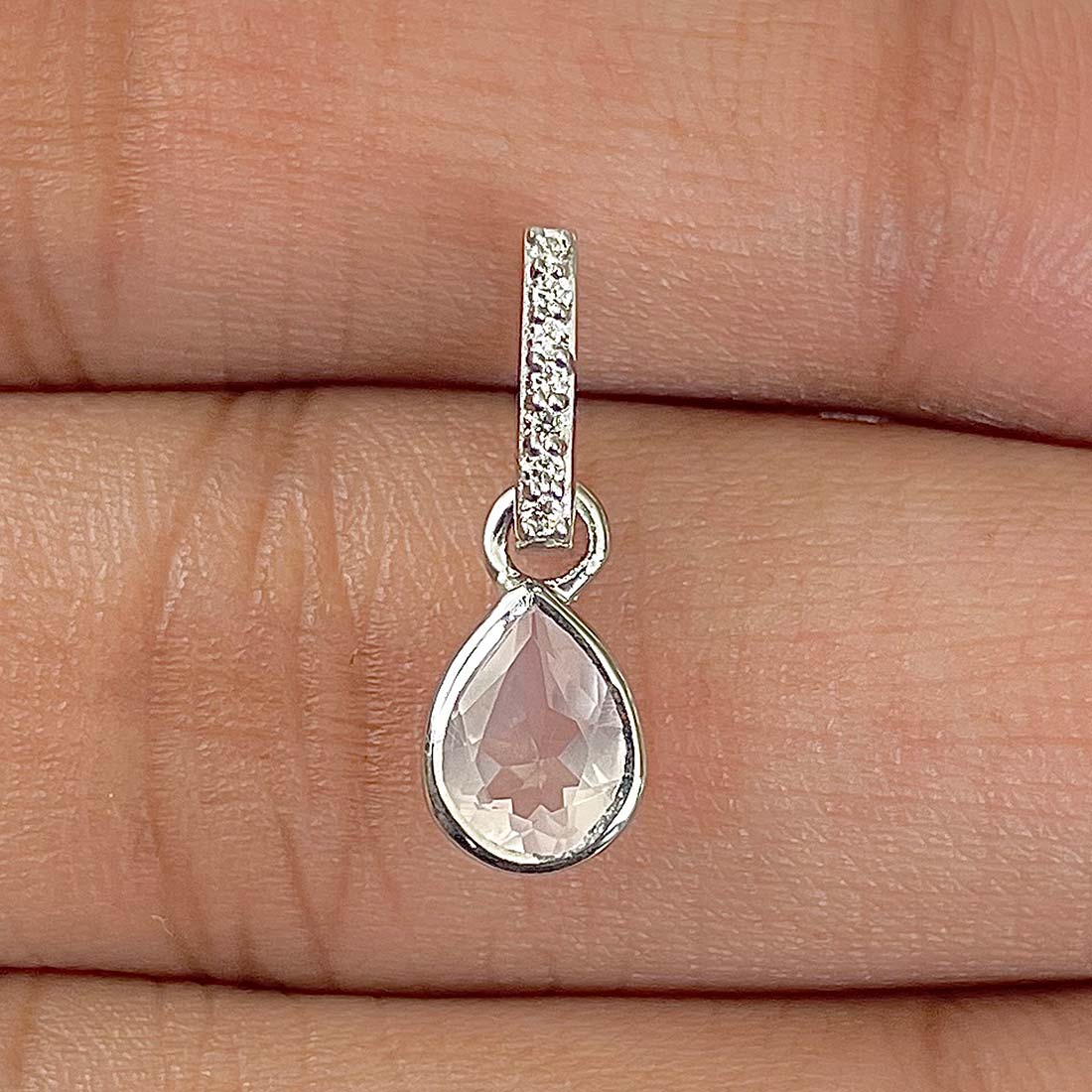 Rose Quartz Pendant-(RSQ-RDP-779)