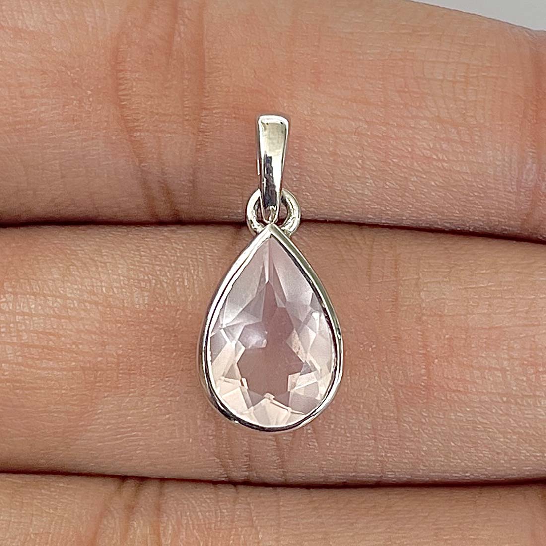 Rose Quartz Pendant-(RSQ-RDP-790)