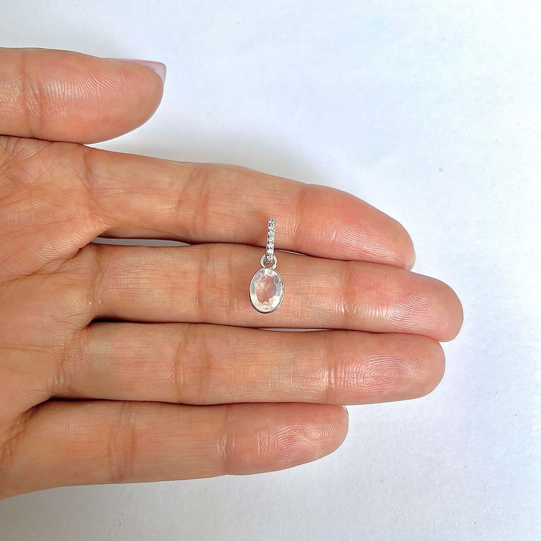 Rose Quartz Pendant-(RSQ-RDP-792)