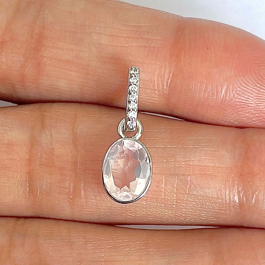 Rose Quartz Pendant-(RSQ-RDP-792)