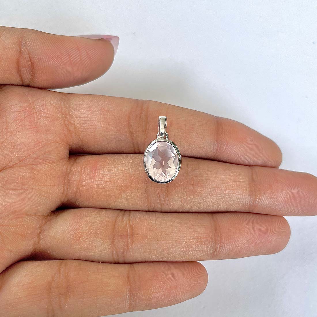 Rose Quartz Pendant-(RSQ-RDP-793)