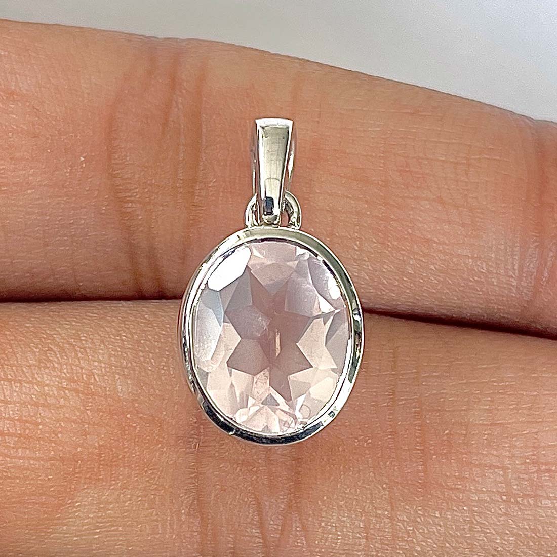 Rose Quartz Pendant-(RSQ-RDP-793)