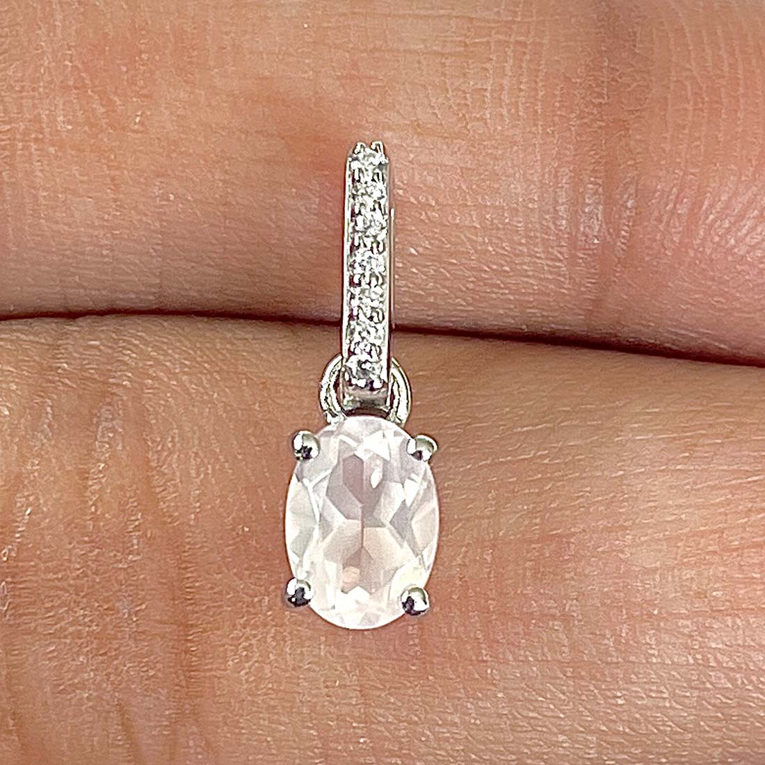 Rose Quartz Pendant-(RSQ-RDP-915)