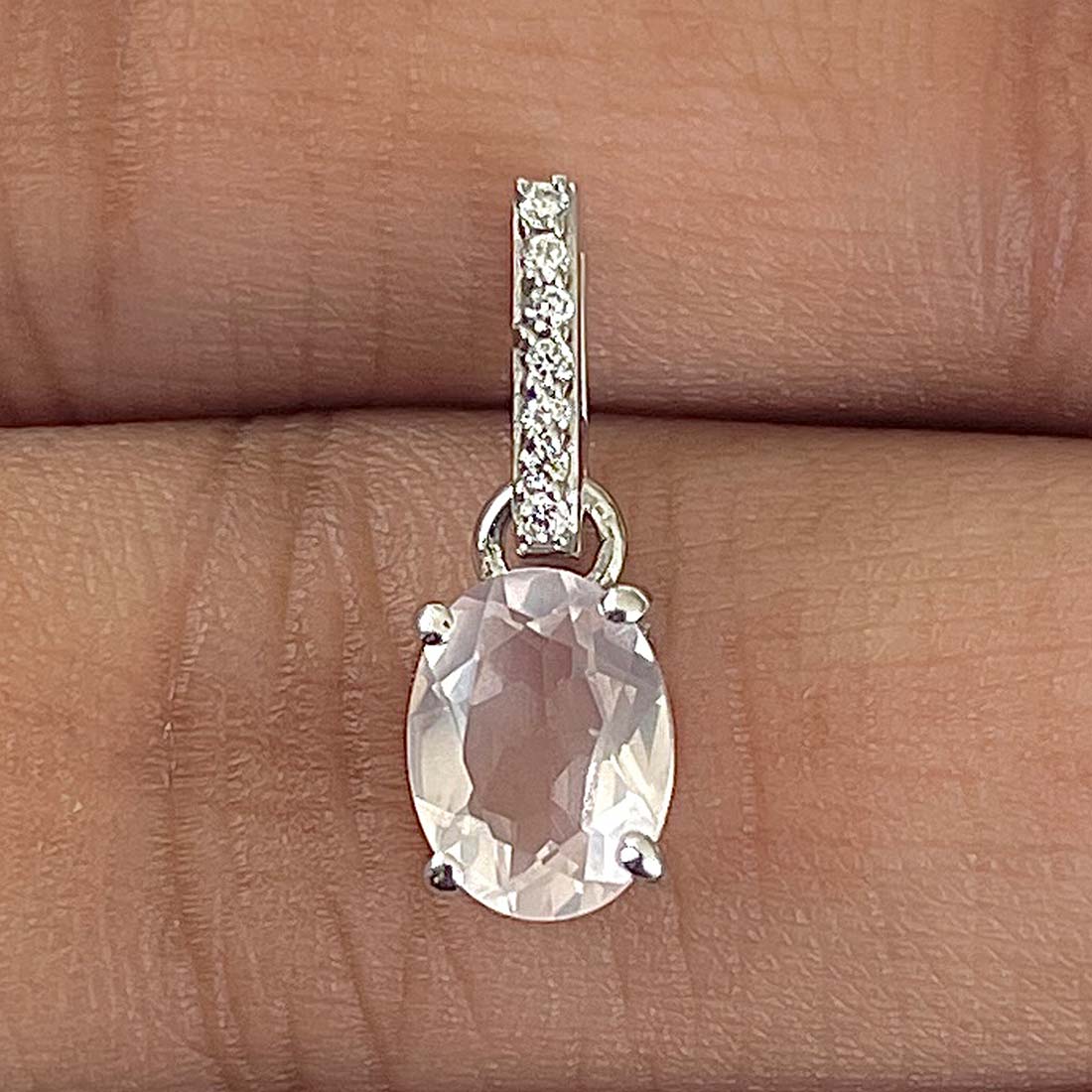 Rose Quartz Pendant-(RSQ-RDP-920)