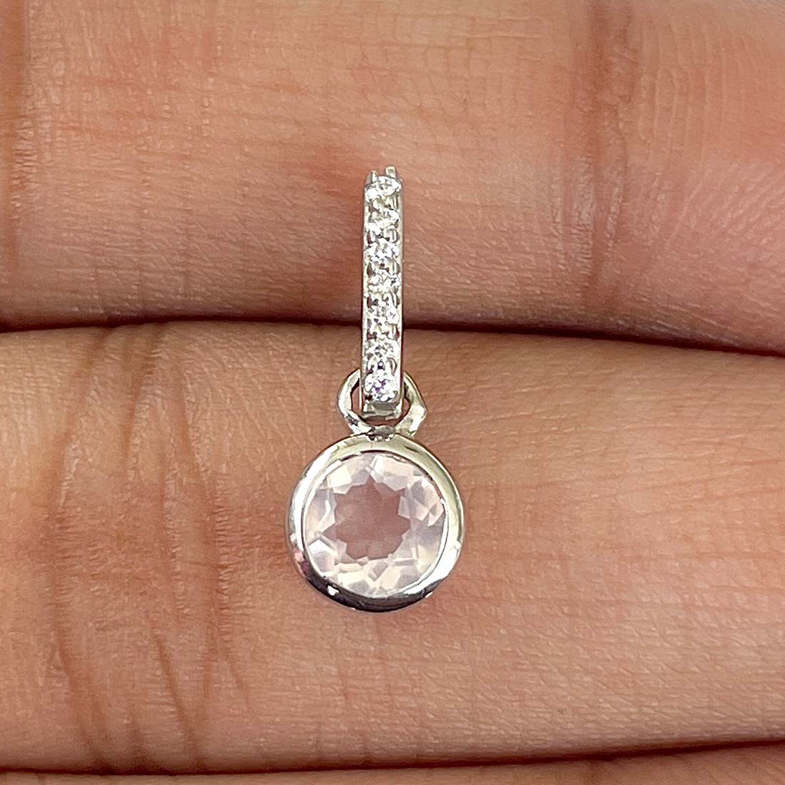 Rose Quartz Pendant-(RSQ-RDP-957)