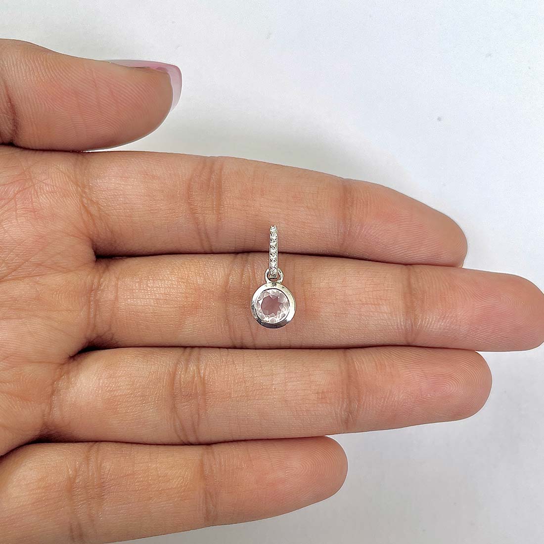 Rose Quartz Pendant-(RSQ-RDP-958)