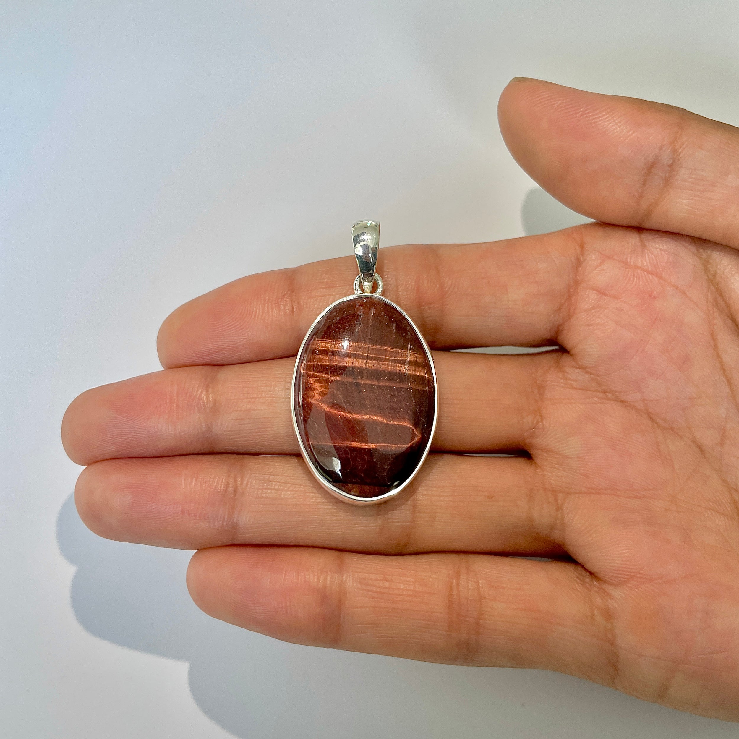 Red Tiger Eye Pendant-(RTE-1-10)