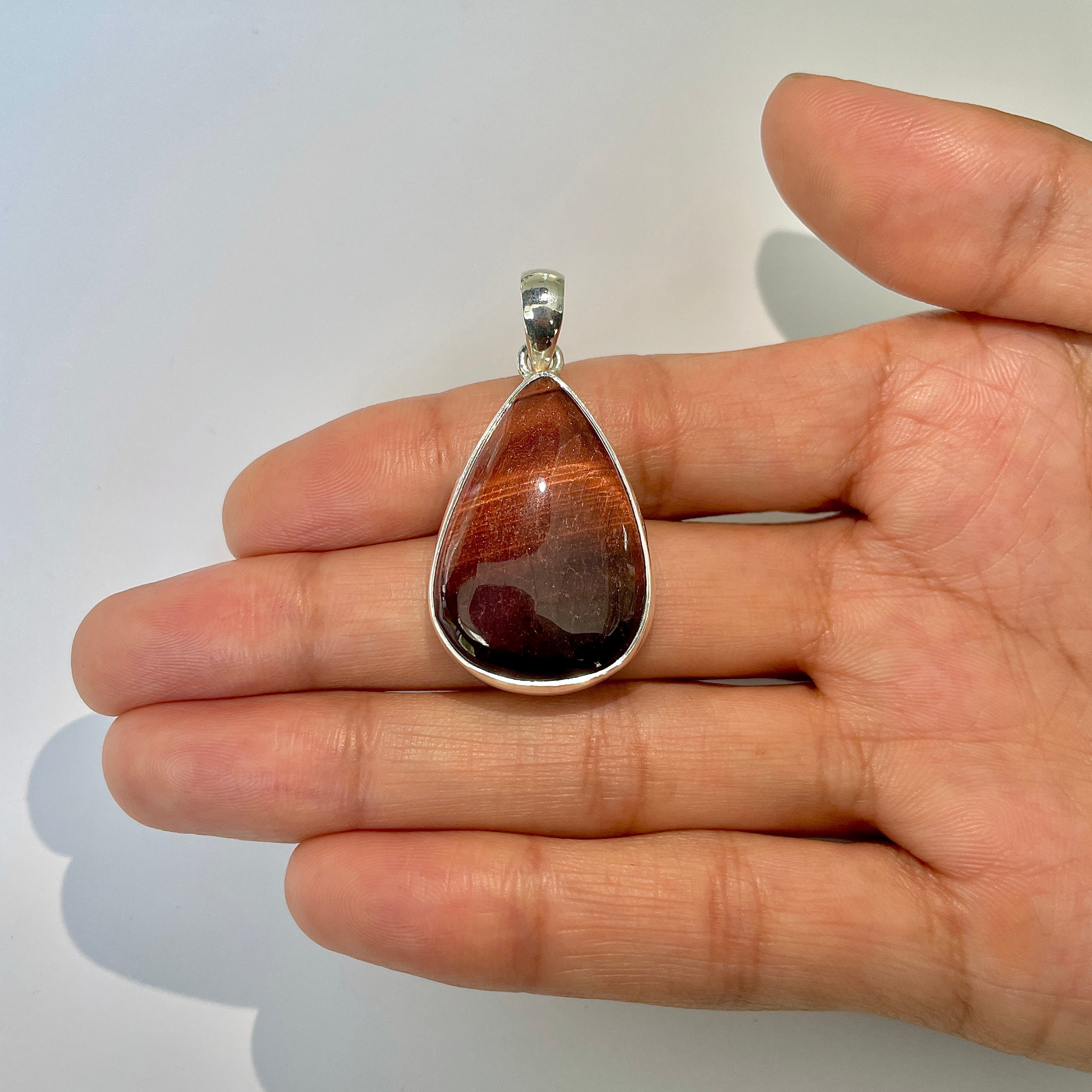 Red Tiger Eye Pendant-(RTE-1-12)