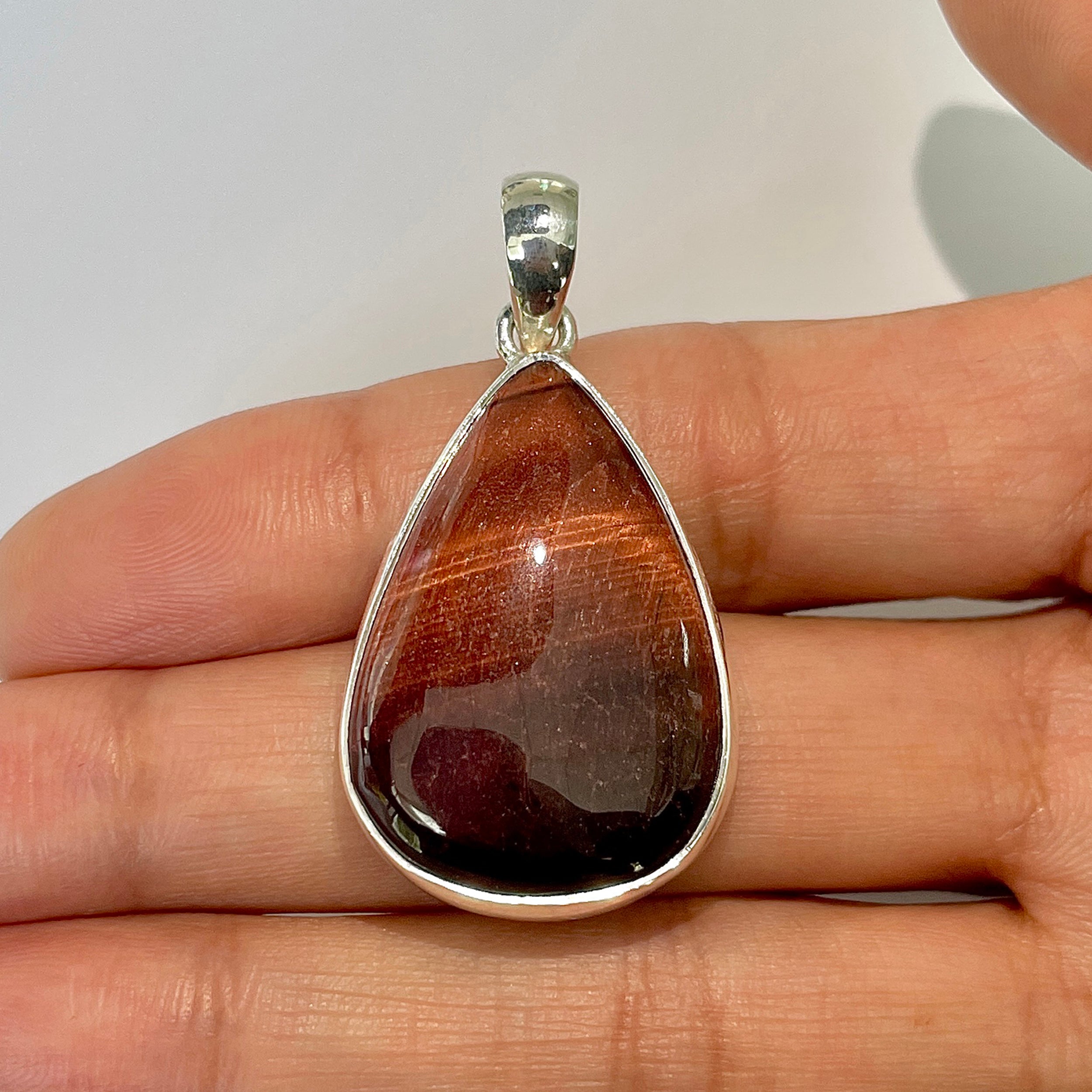 Red Tiger Eye Pendant-(RTE-1-12)