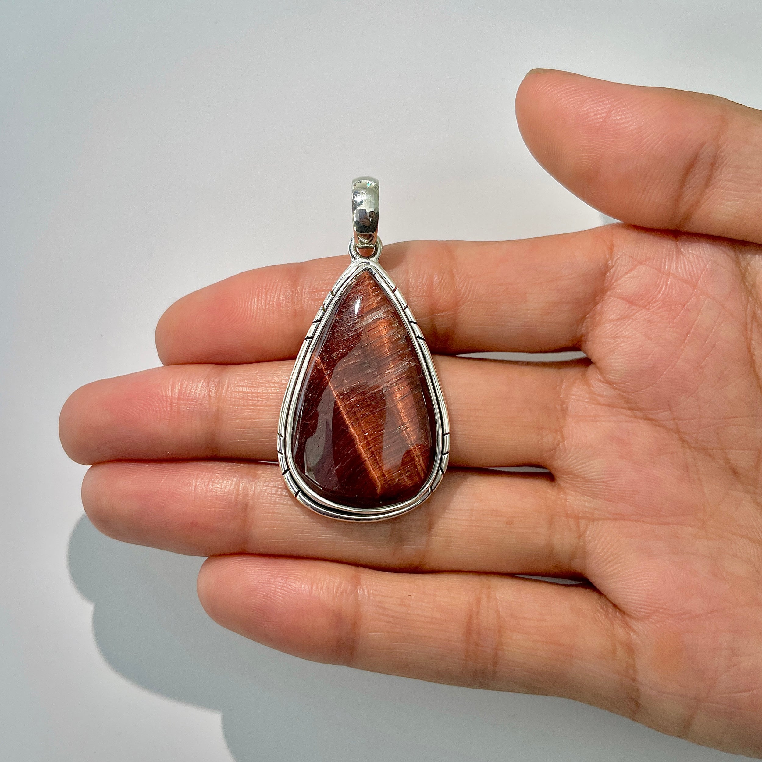 Red Tiger Eye Pendant-(RTE-1-6)