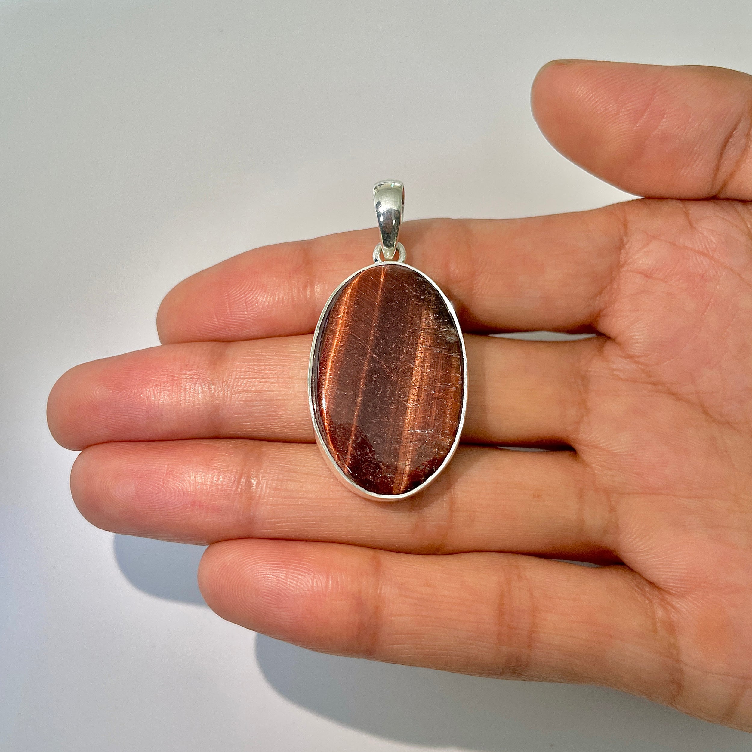 Red Tiger Eye Pendant-(RTE-1-8)