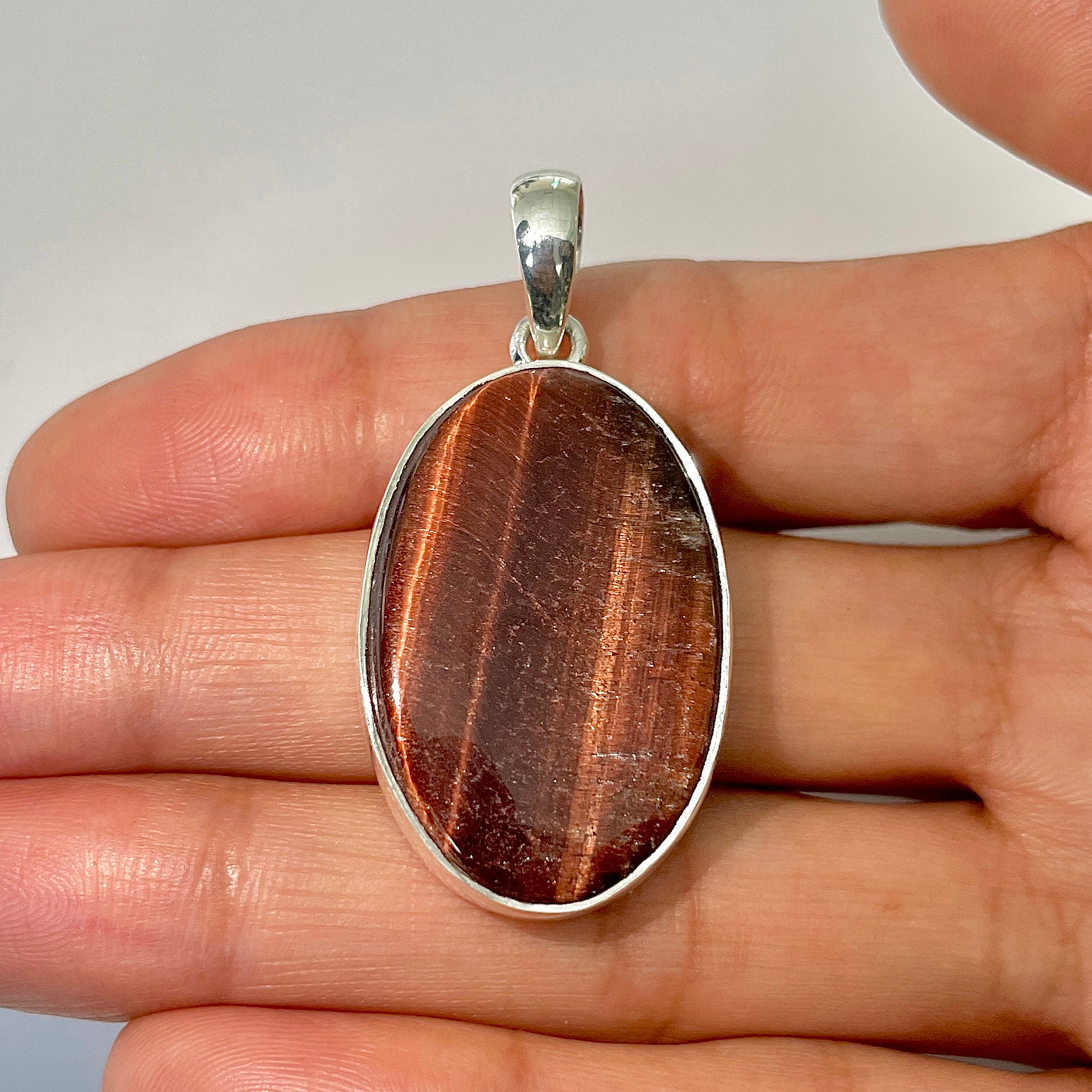 Red Tiger Eye Pendant-(RTE-1-8)