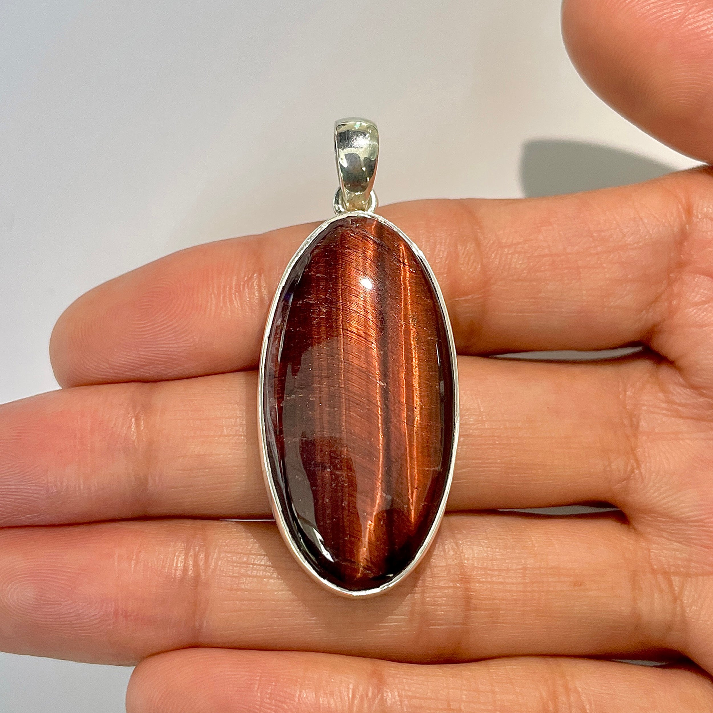 Red Tiger Eye Pendant-(RTE-1-9)