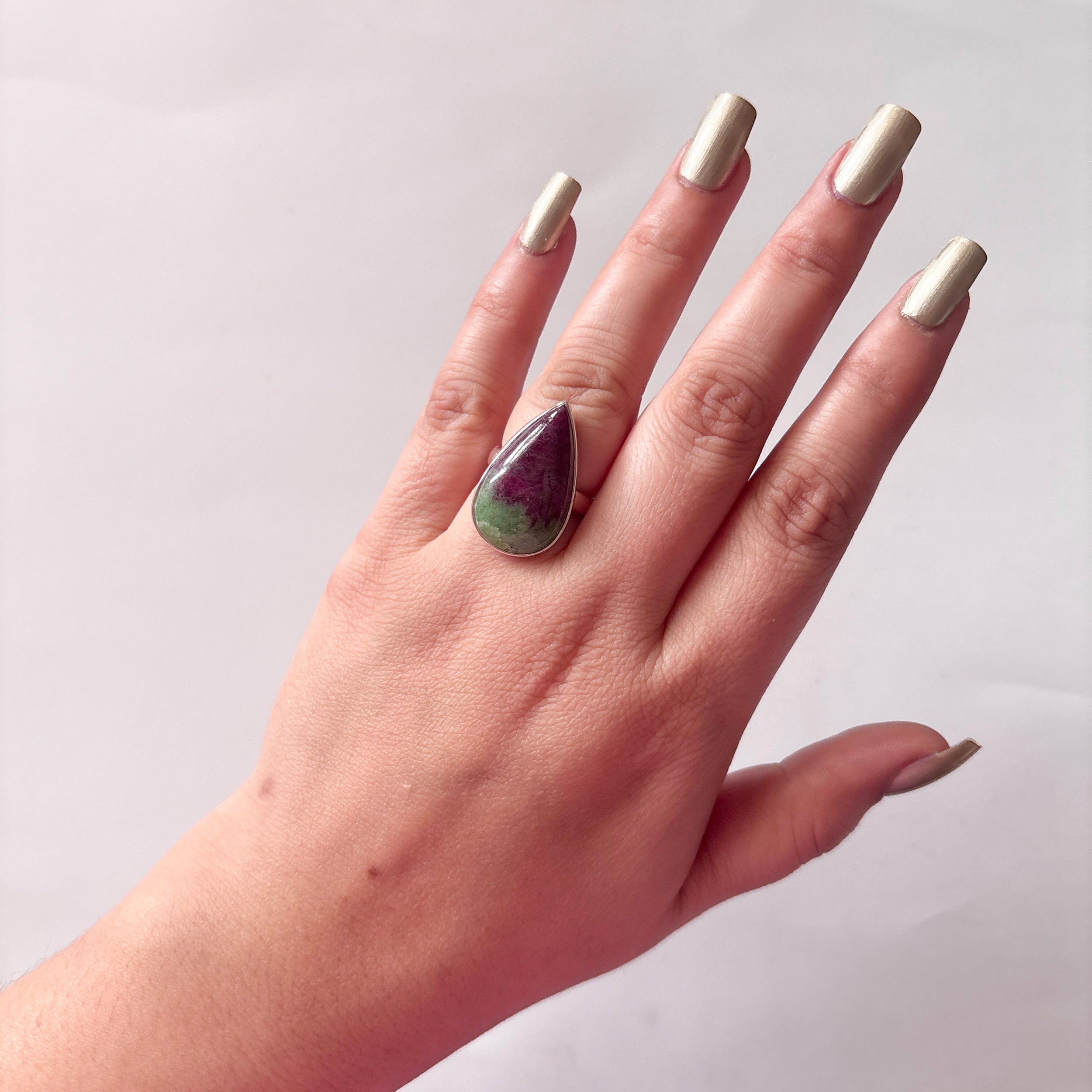Ruby Zoisite Ring-(RZS-2-16)