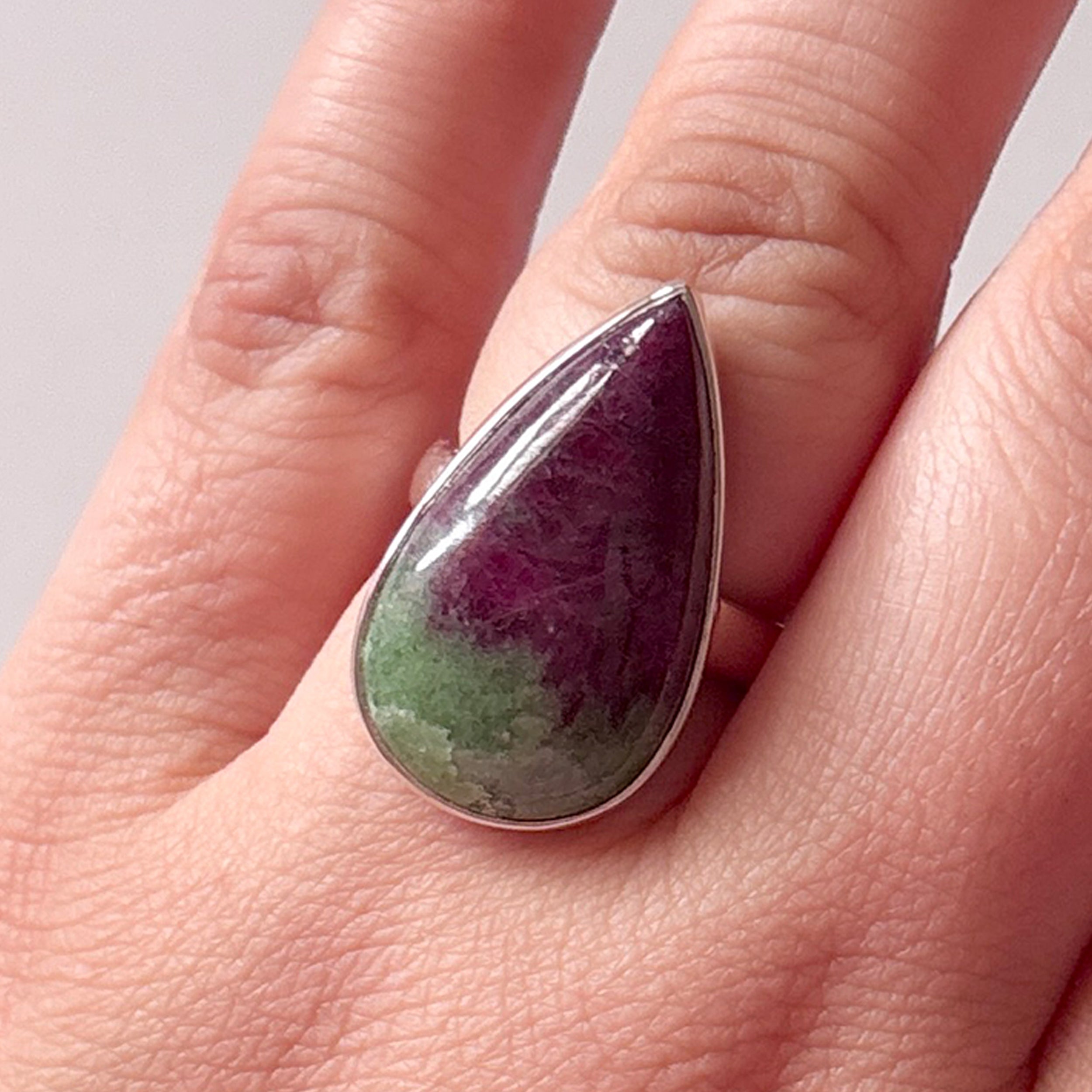 Ruby Zoisite Ring-(RZS-2-16)