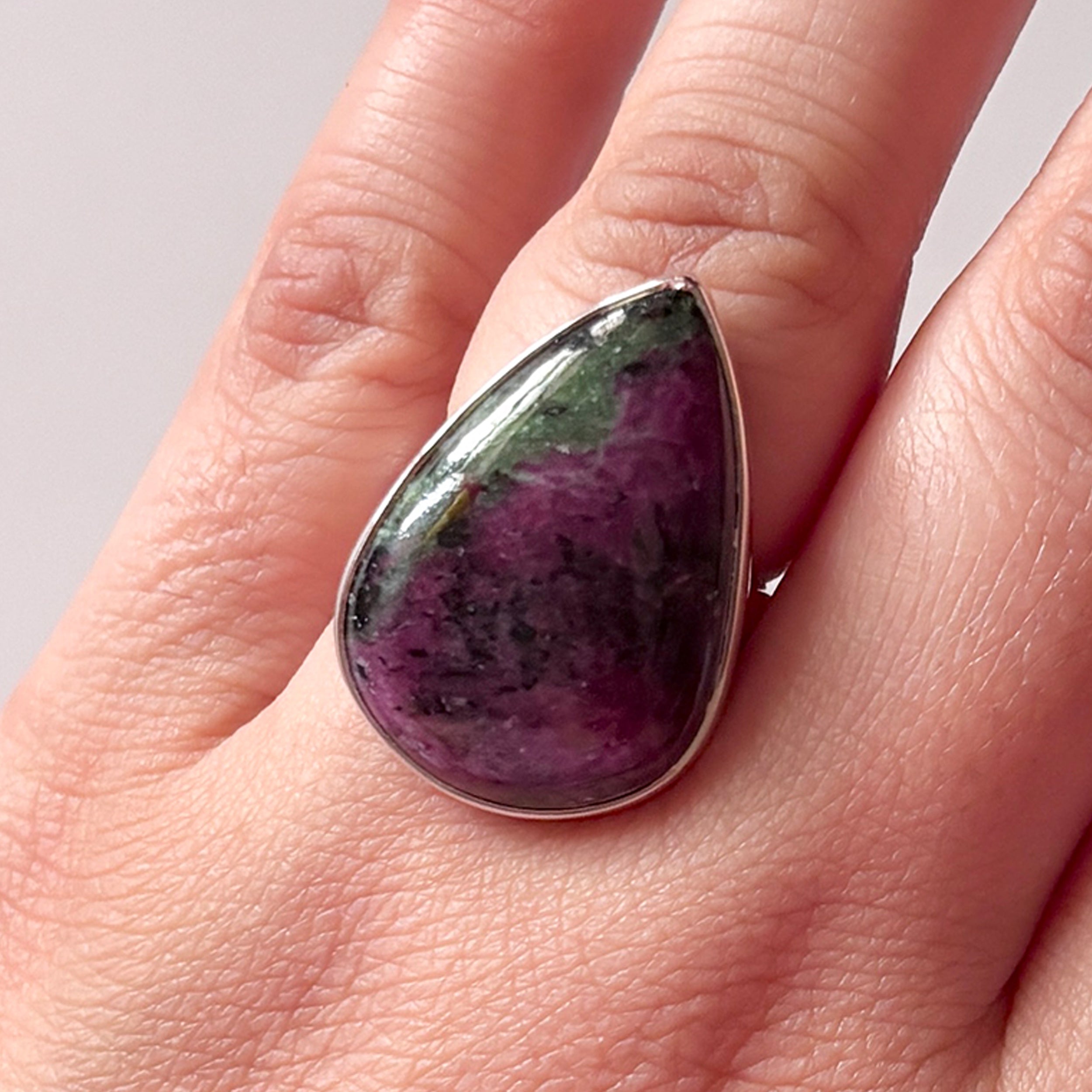 Ruby Zoisite Ring-(RZS-2-18)
